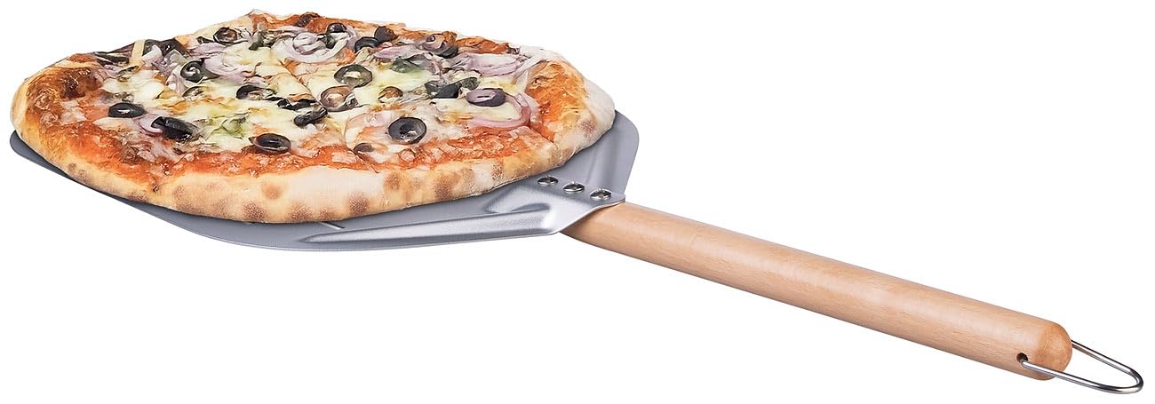 Perforierter Pizzaschieber mit Holzgriff