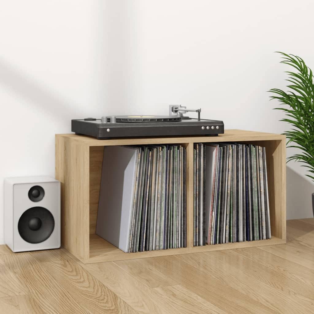 Aufbewahrungsbox Mariam für Schallplatten, Braun