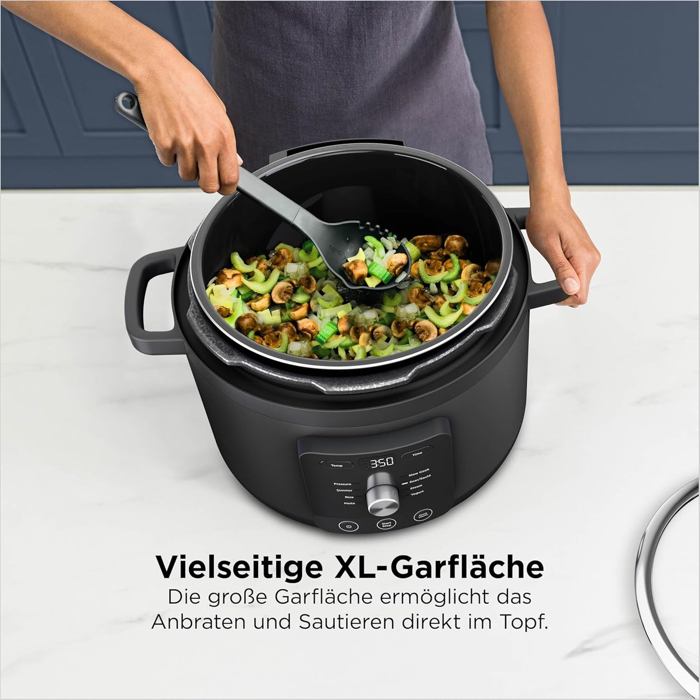 HyperHeat 9-in-1 Multikocher, 9-in-1 Schnellkochtopf Schwarz