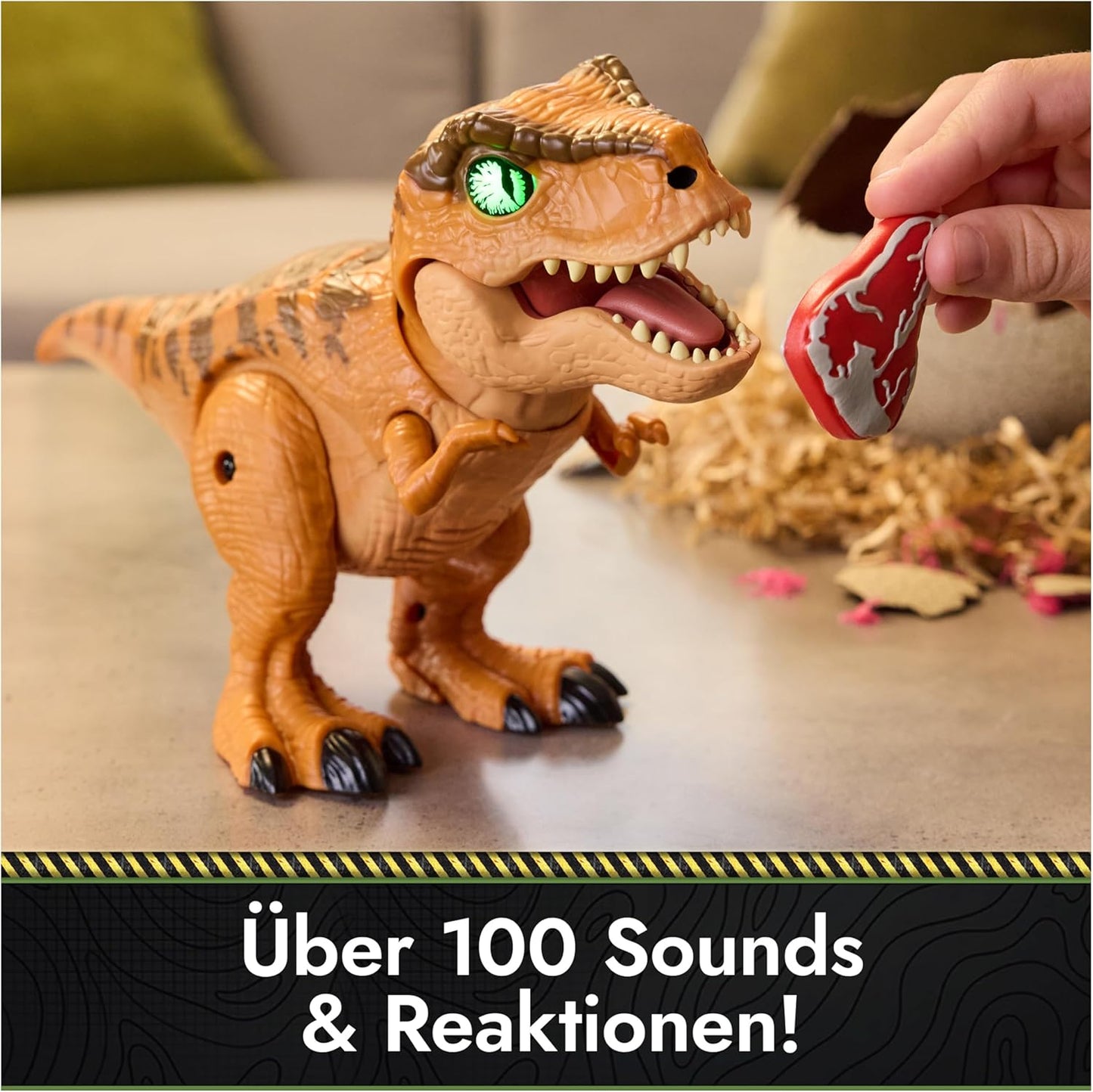 Interaktiver T-Rex im Ei