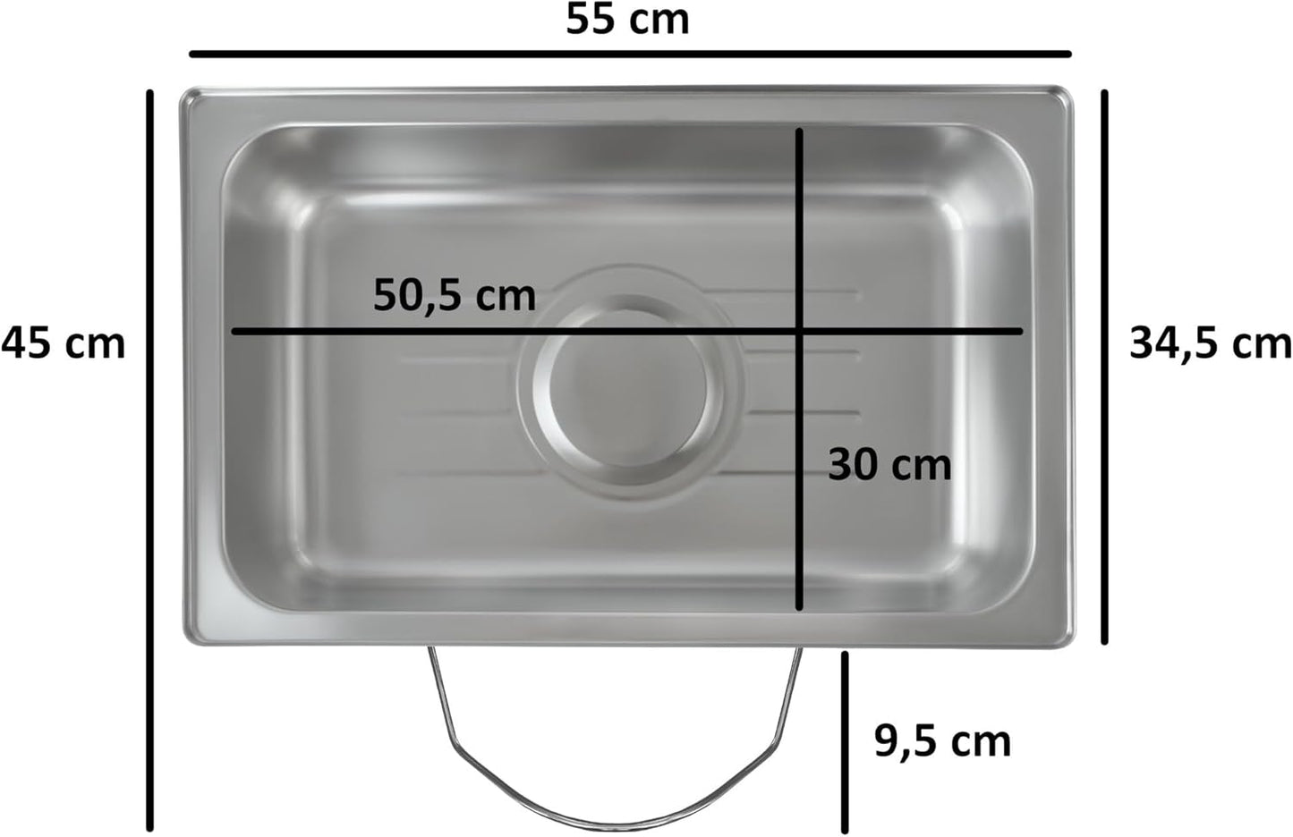 Chafing Dish mit Display mit GN 1/1 Behälter
