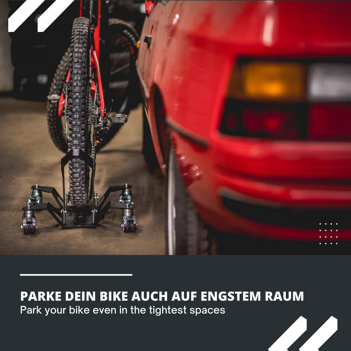 Veloständer mit Rollen, Bike Board One - schwarz
