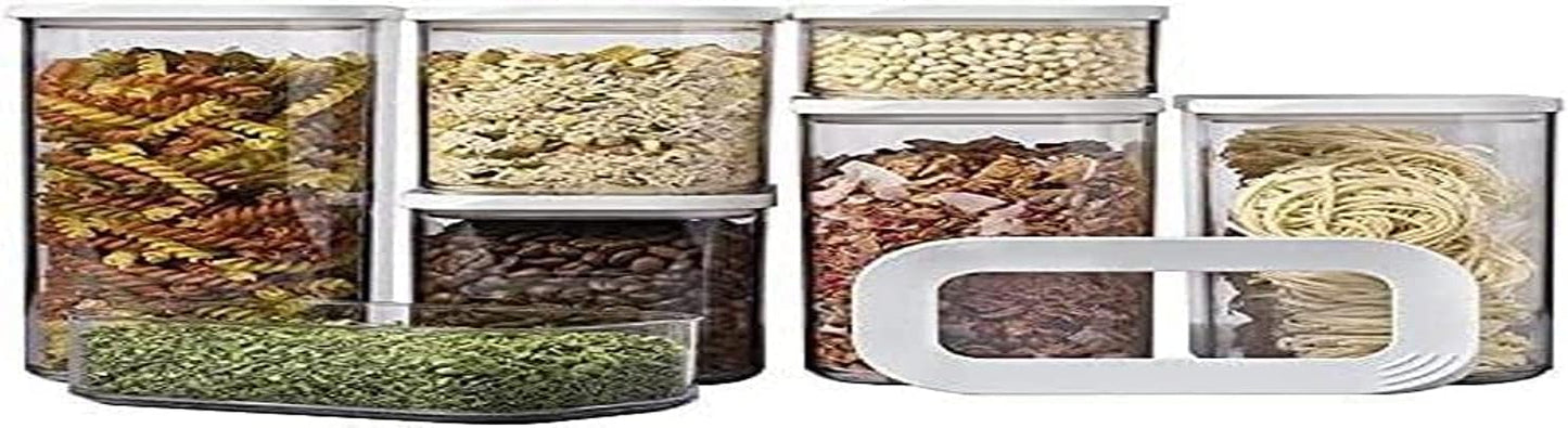 Vorratsbehälter, Weiss, Set 7-teilig