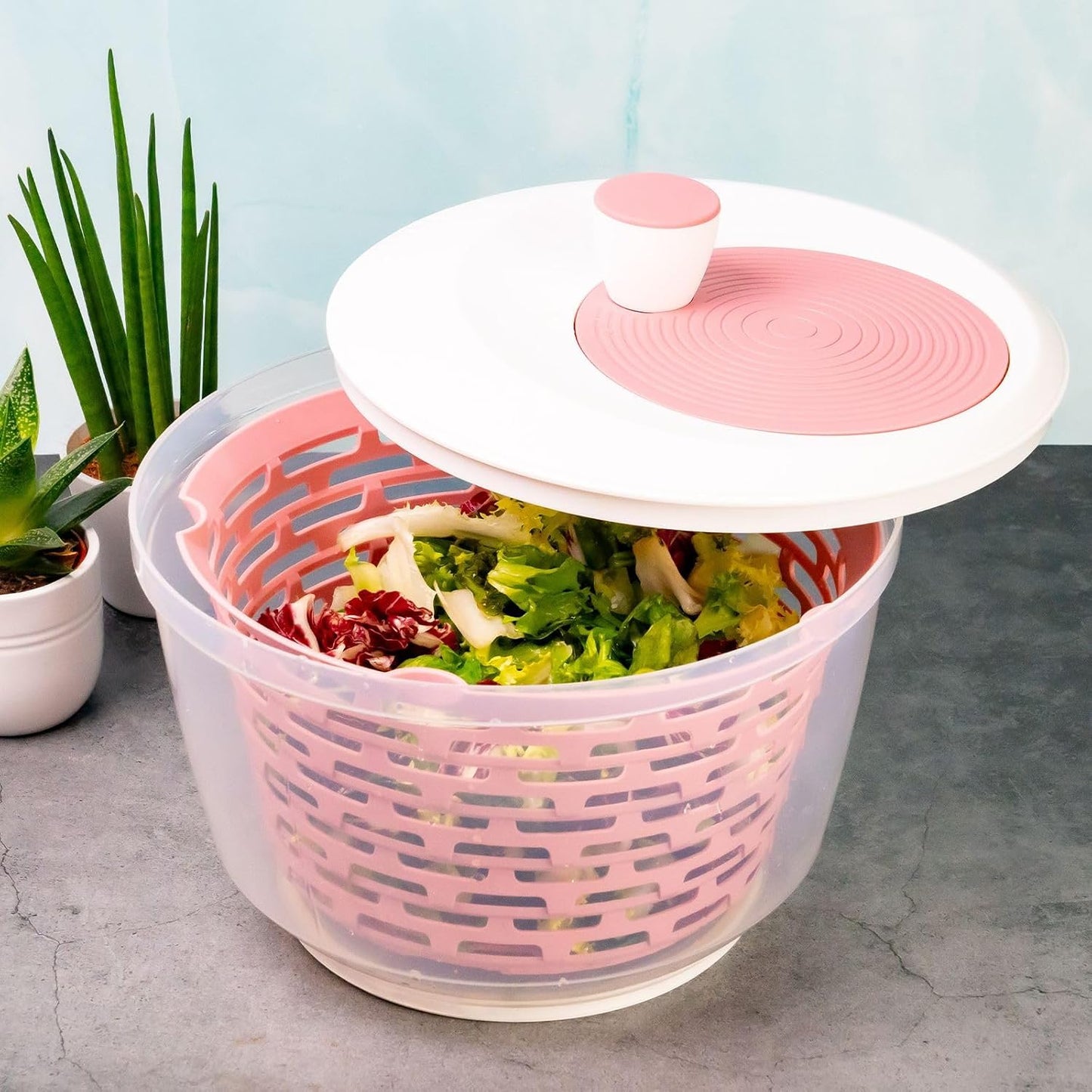 Salatschleuder, ø 23,5 cm, 4,4 l – Rosa