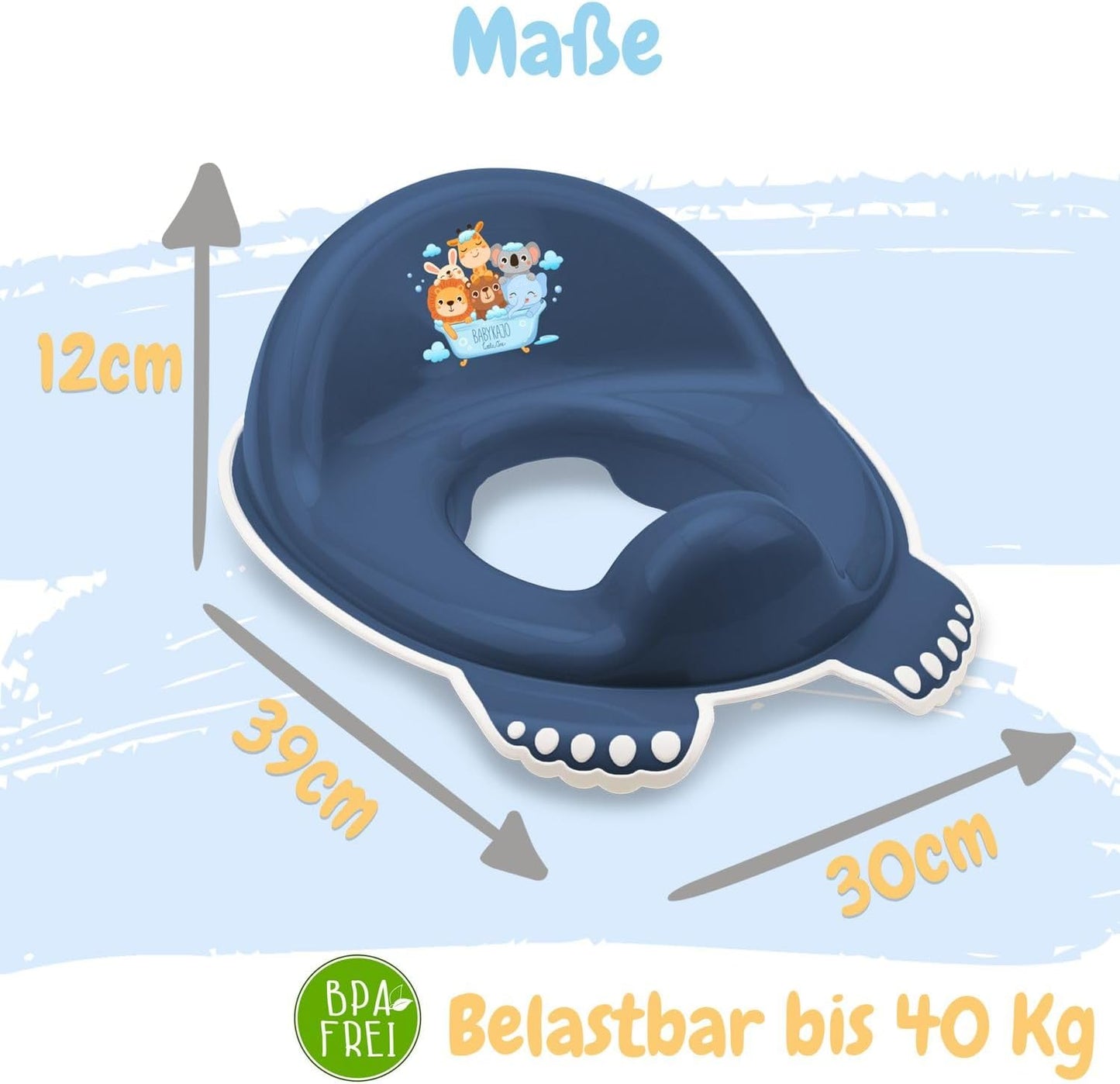 Toilettentrainer mit Tritthocker-Set ab 2 Jahren, Dunkelblau 2 - Set