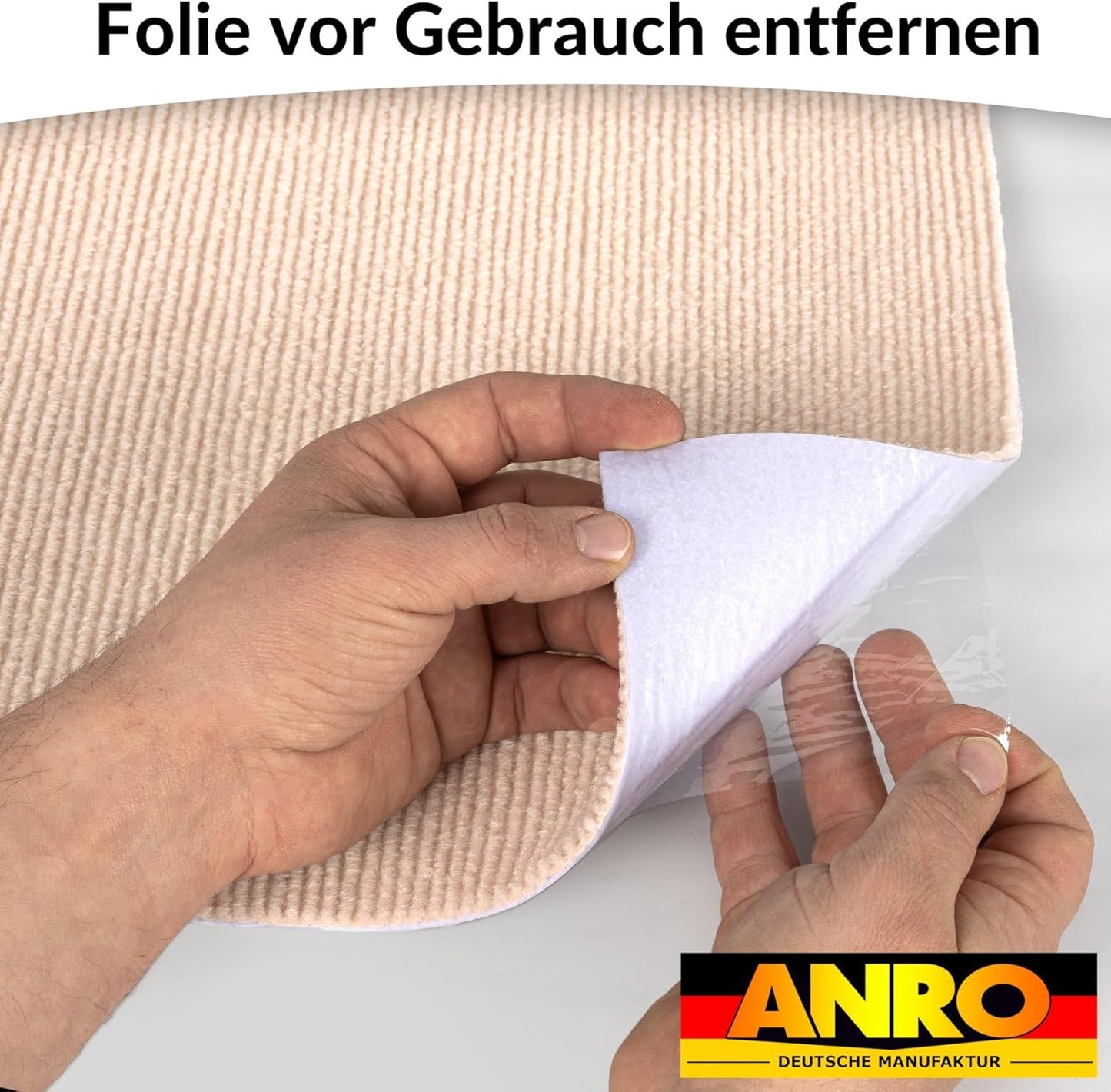 Runde Bodenschutzmatte für Bürostuhl, Rund 120 cm Creme