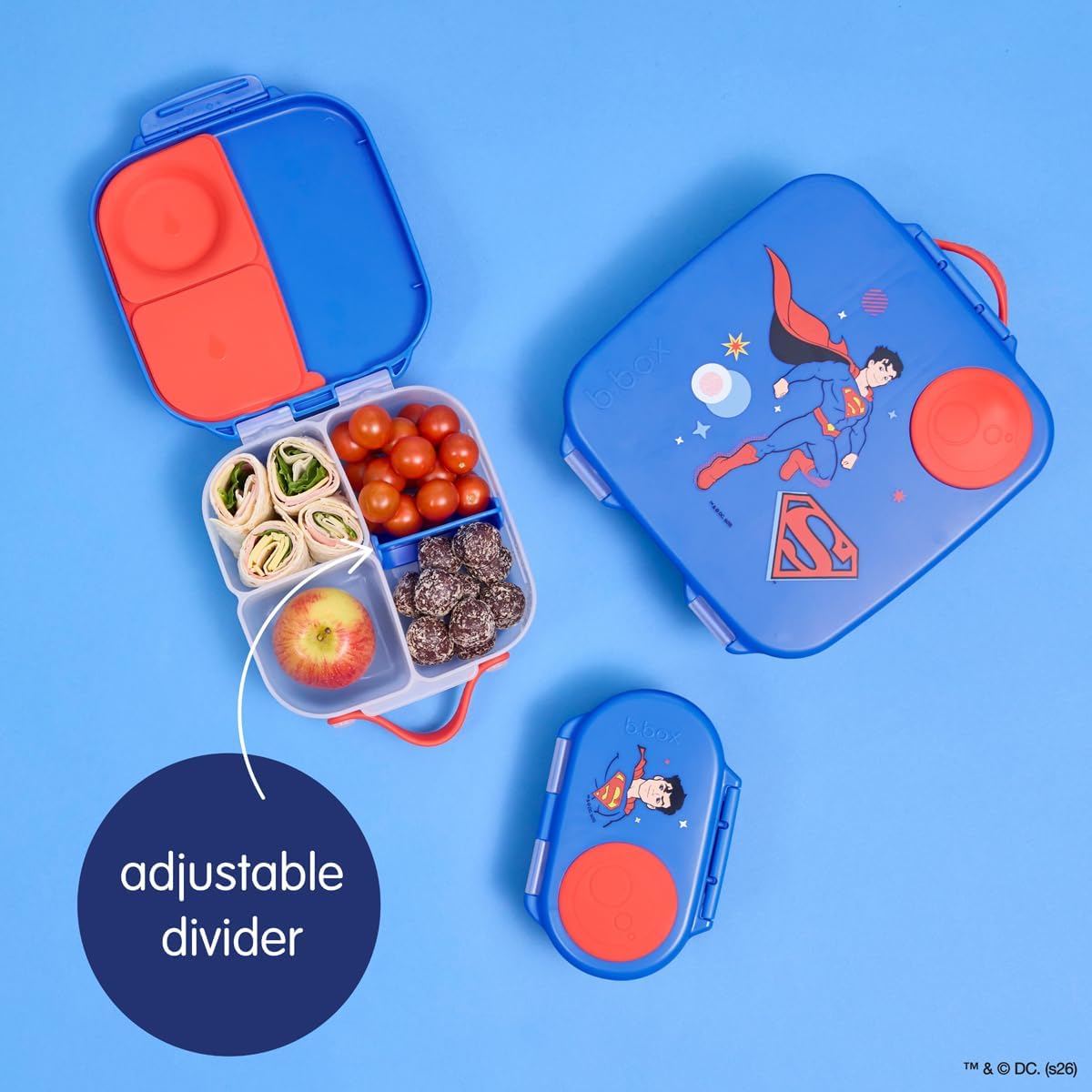 Superman Mini Brotdose mit Bento-Fächern, Superman