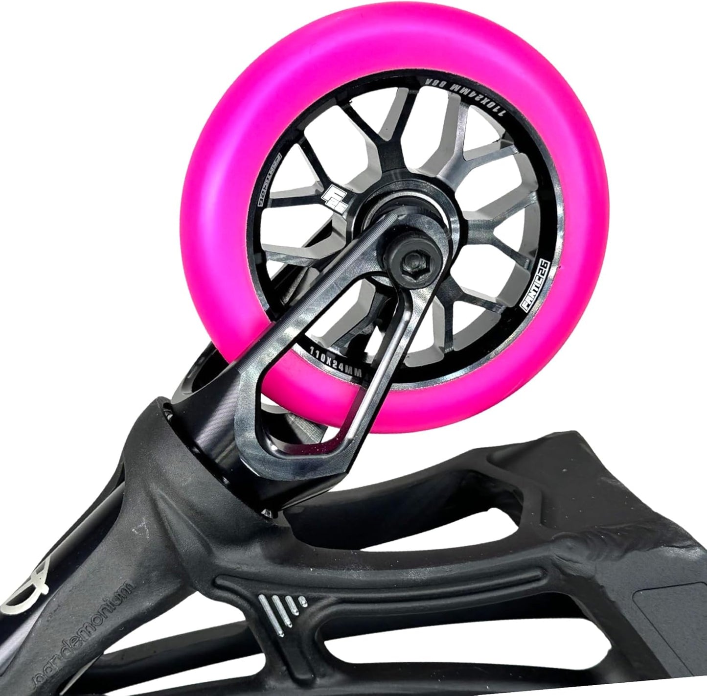 Spy7 Stunt Scooter Rolle, Schwarz/Pu Pink