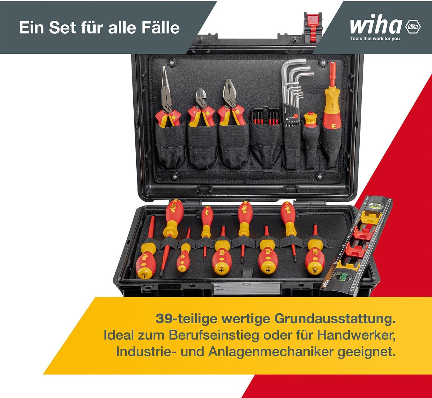 Lehrlingskoffer Elektro-Installation (39-teilig), Set