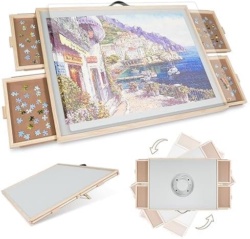 2-in-1 Puzzle-Brett mit Schubladen, 1500pcs-basic