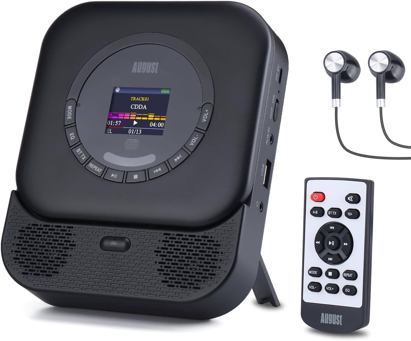 Tragbarer Bluetooth CD-Player mit Lautsprecher