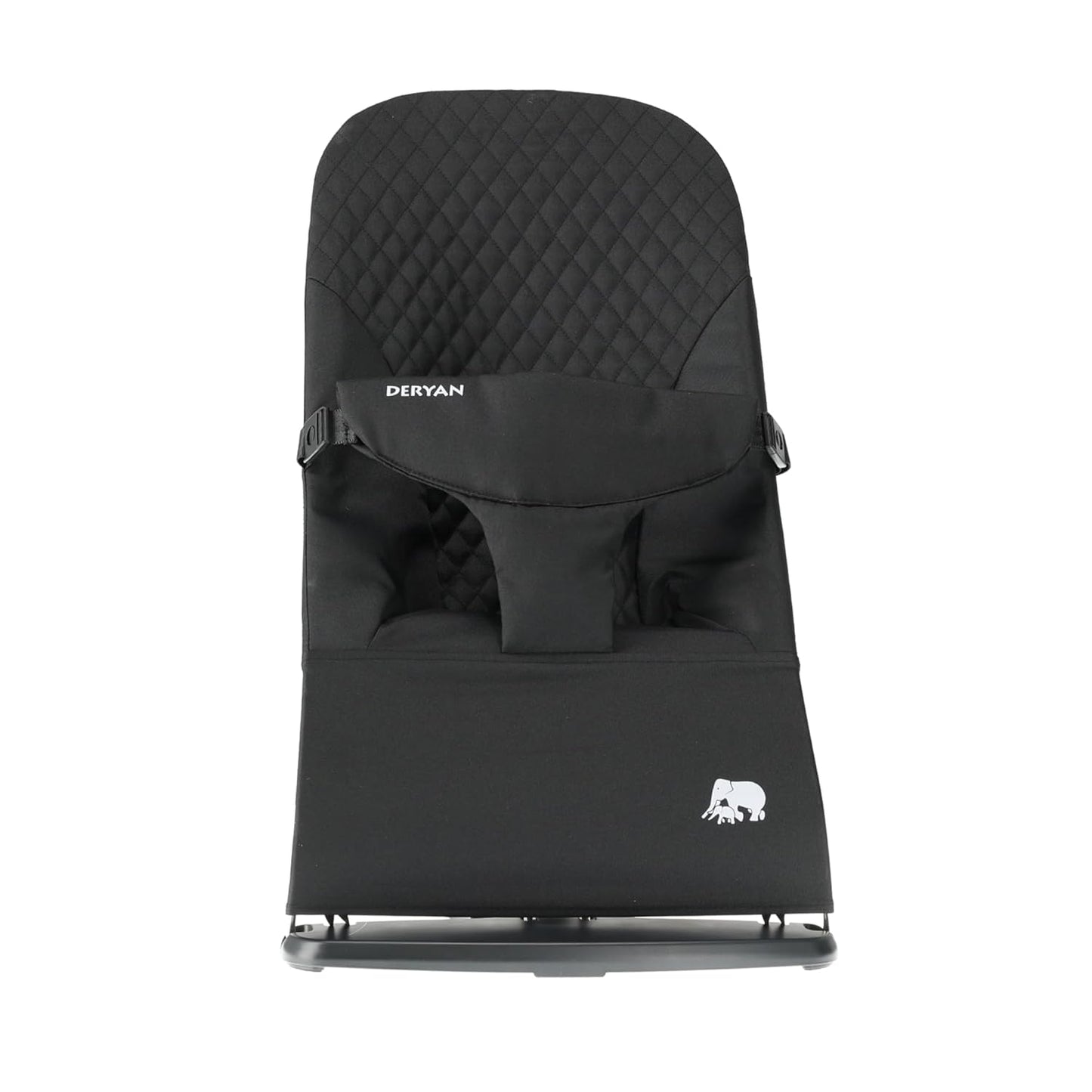 Ergonomische Babywippe Buddy, verstellbar & klappbar, Schwarz