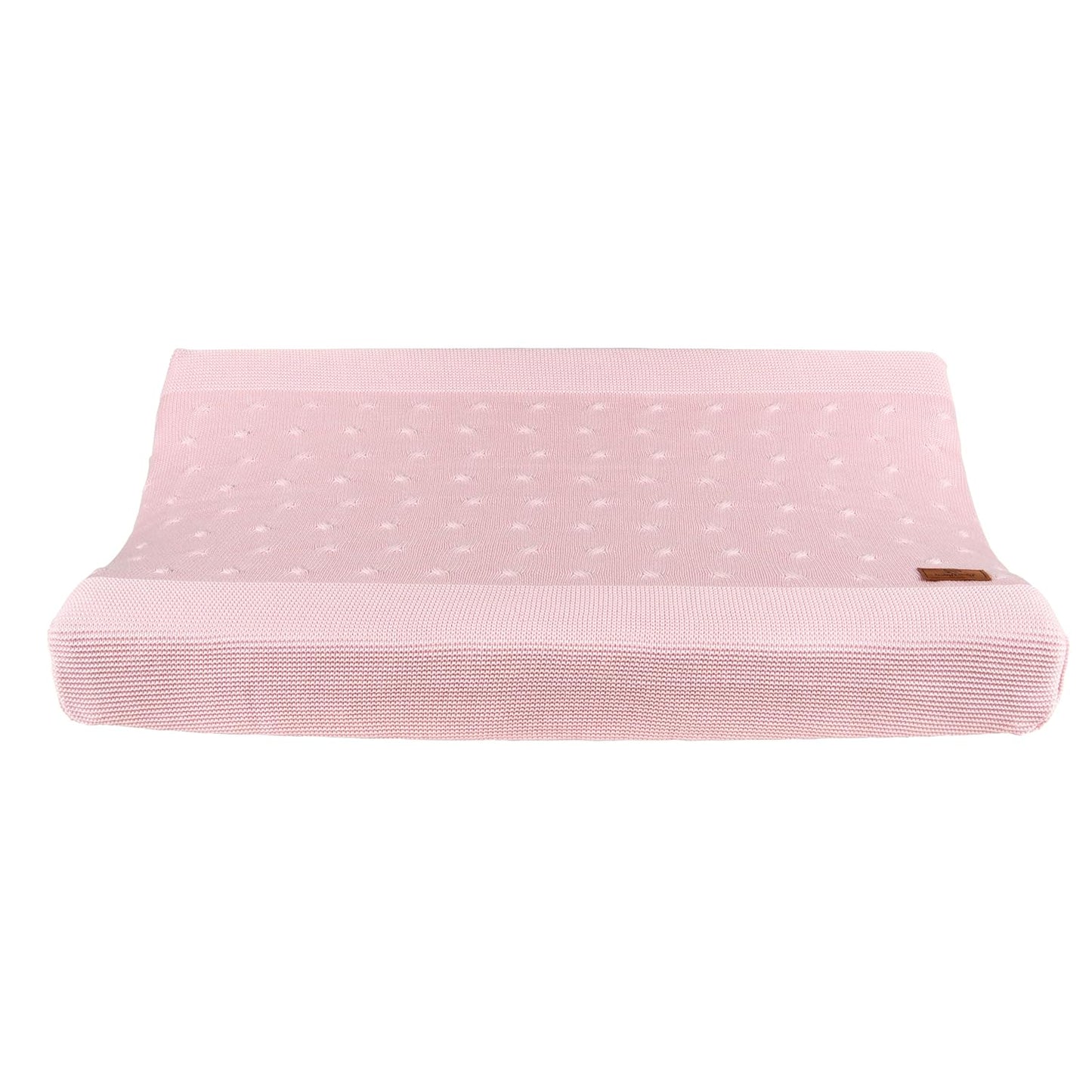 Wickelauflagenbezug mit Feinem Zopfmuster 45x70 cm, Baby Rosa