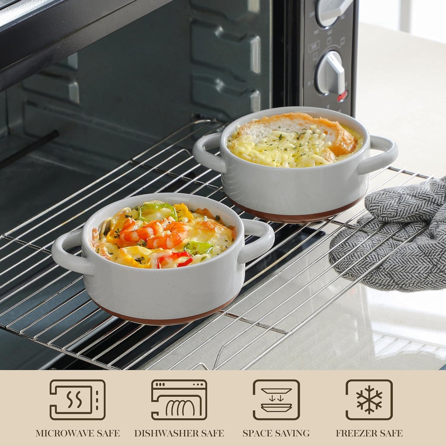 Mini Cocotte Auflaufform-Set, grau