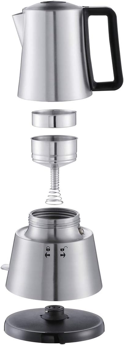 Elektrischer Espressokocher für 3-6 Tassen, 3-6 Tassen