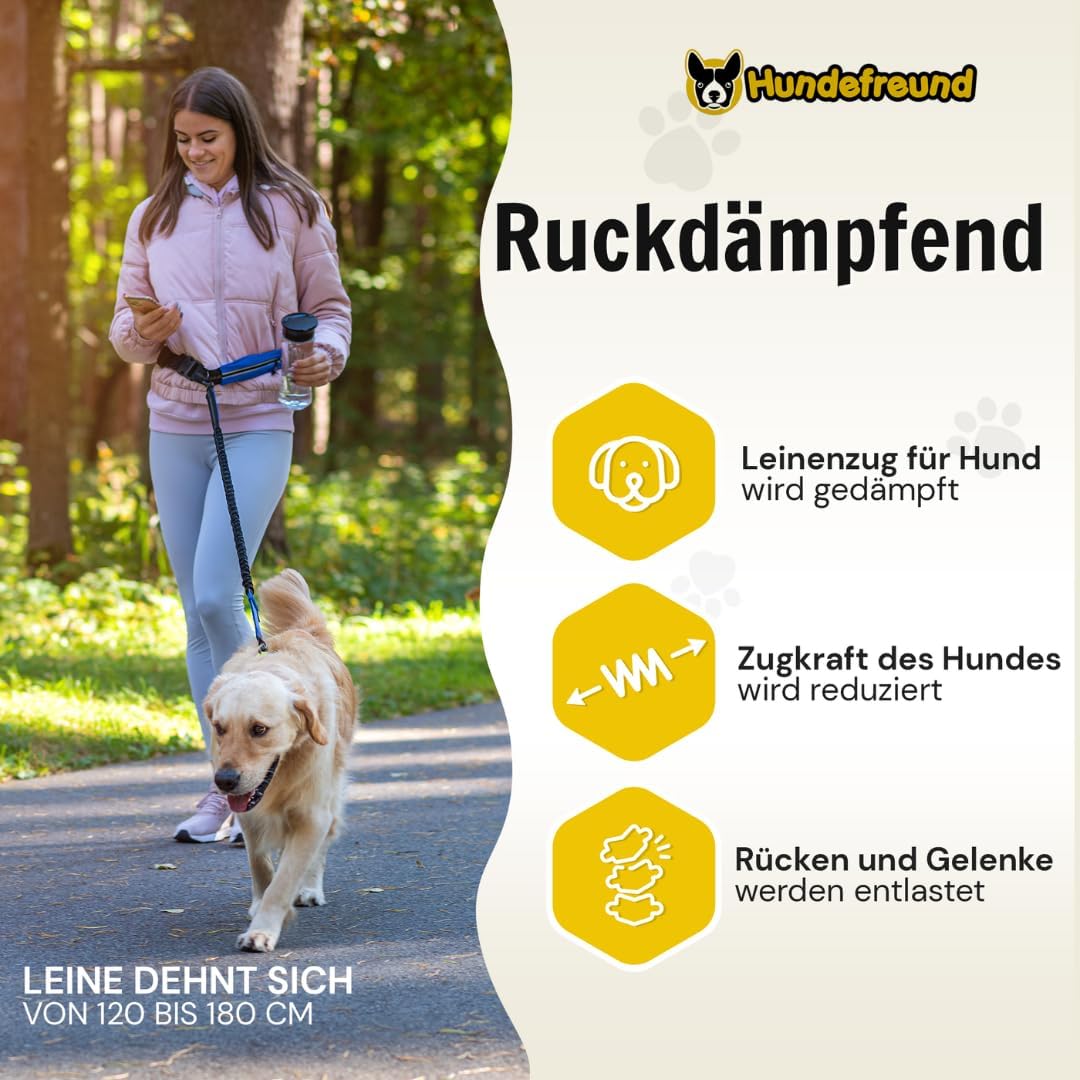 Joggingleine mit Bauchgurt für Hunde