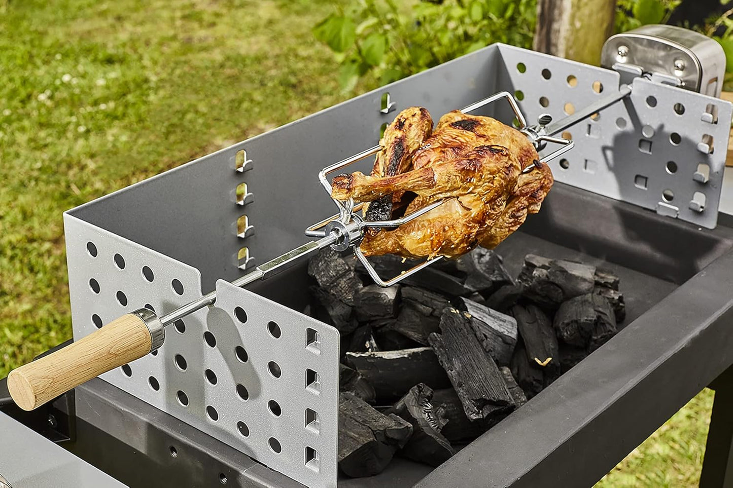 Grillspiess für Rotisserie