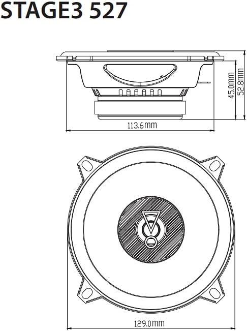 Stage3 527 2-Wege Auto Lautsprecher Set, Single