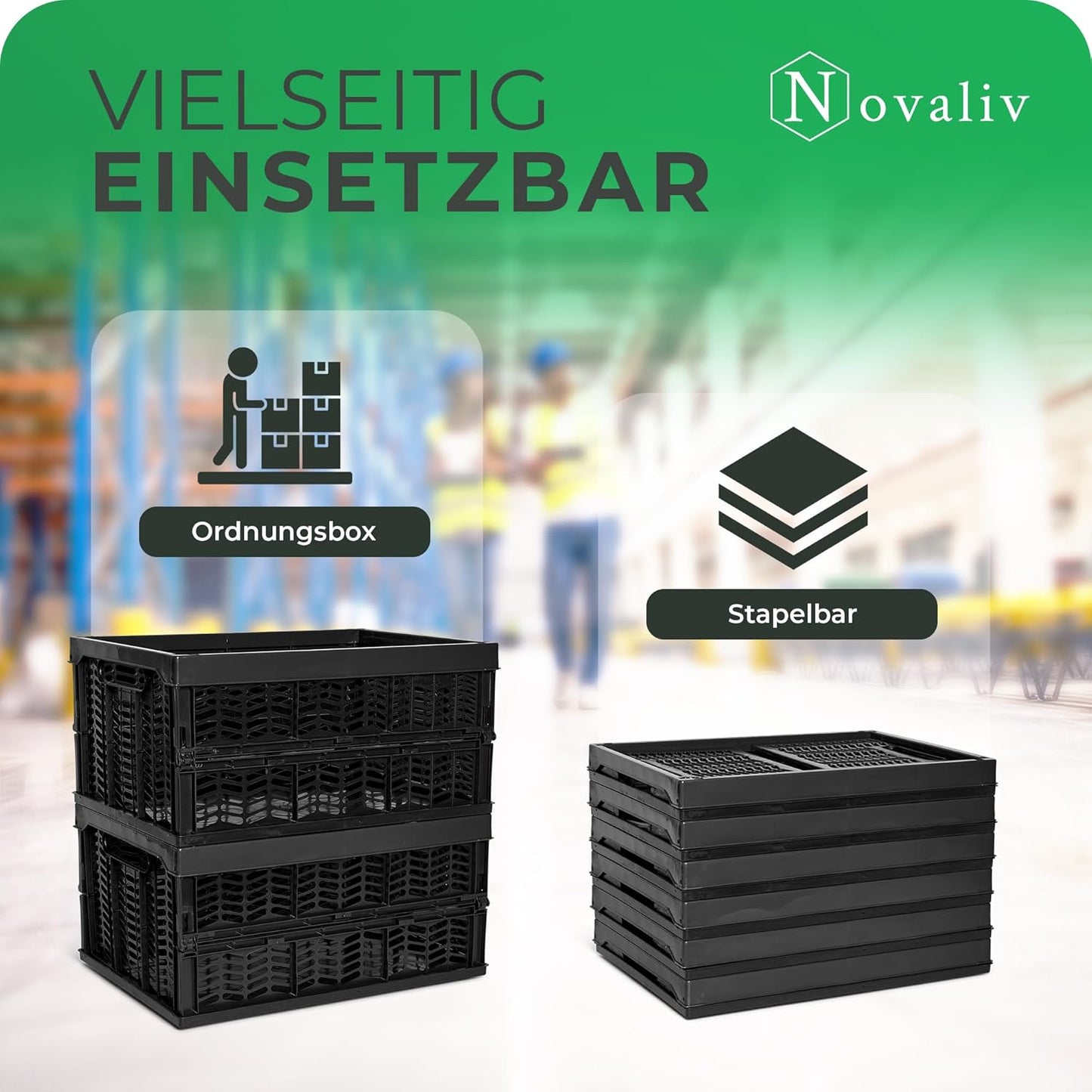 6er-Set Faltbare Klappboxen, 6