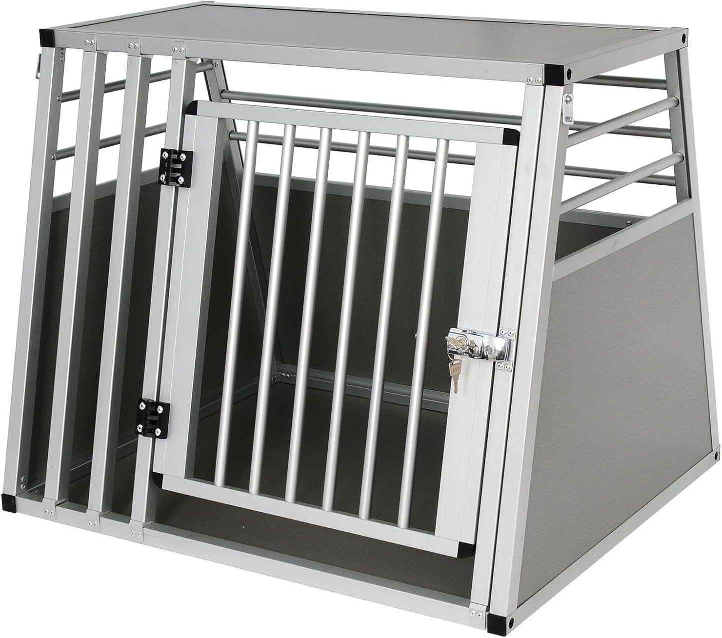 Hundetransportbox, L 80 x B 65 x H 65 cm Grau
