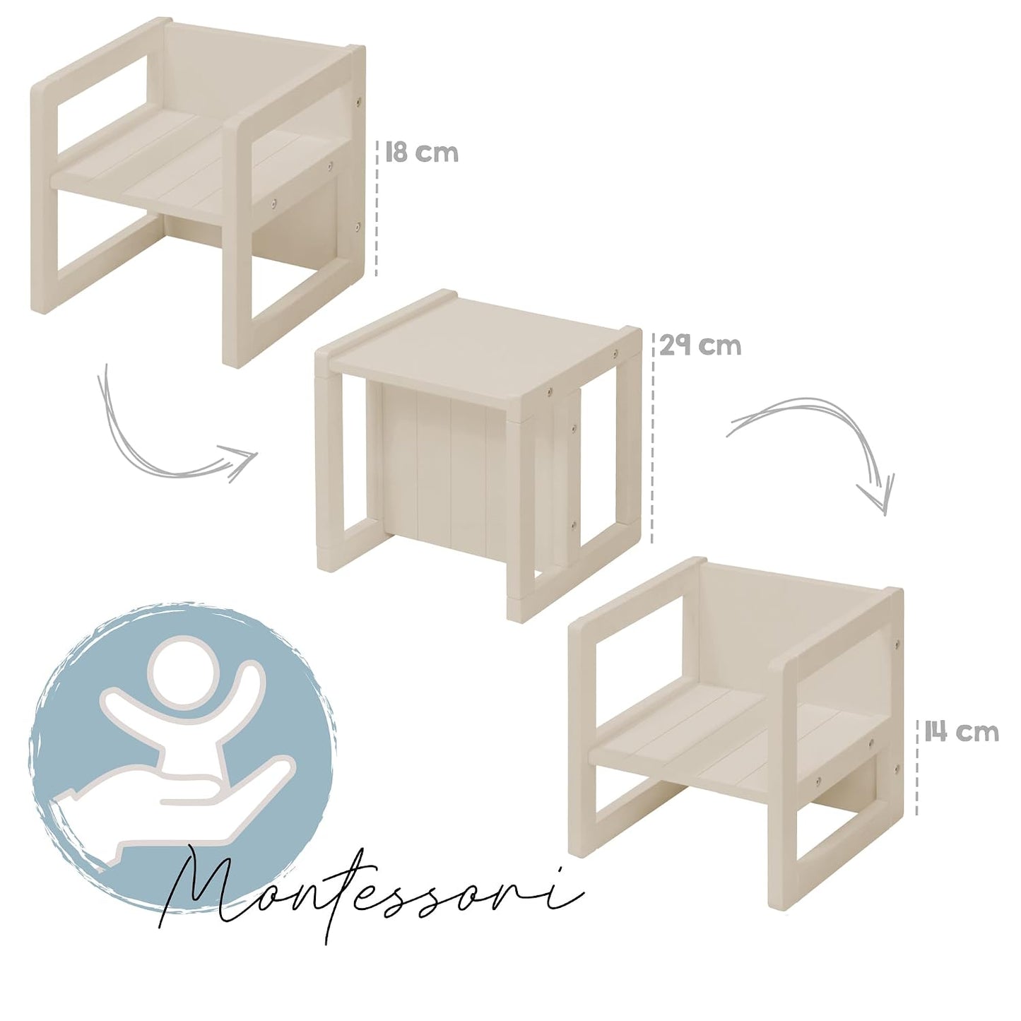 Sitzhocker für Kinder, Cashmere / Beige Sitzhocker