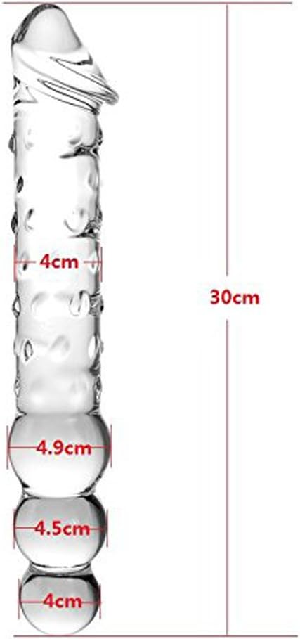 Doppelseitiger Glasdildo mit G-Punkt-Stimulator, Large