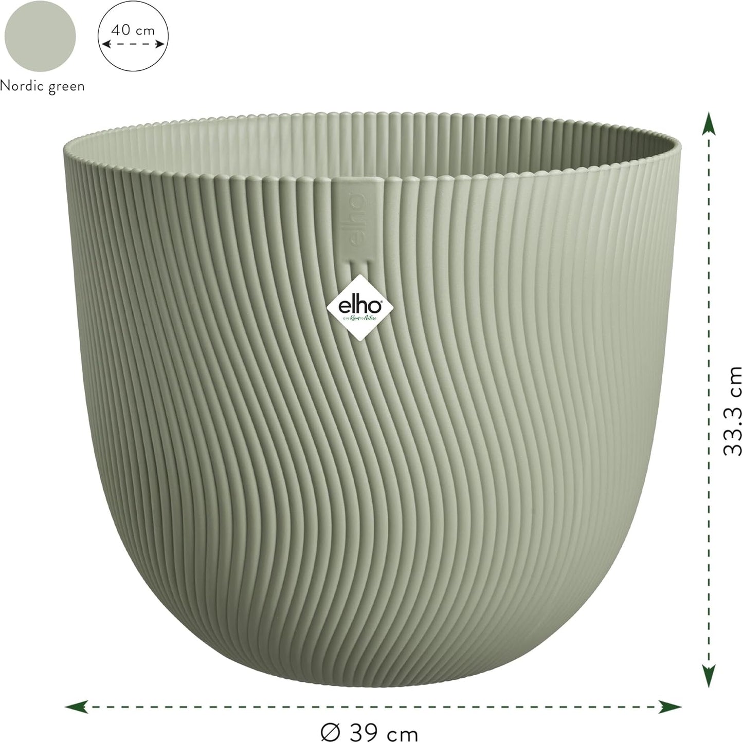 Sereh Blumentopf, 40 cm Nordic Green