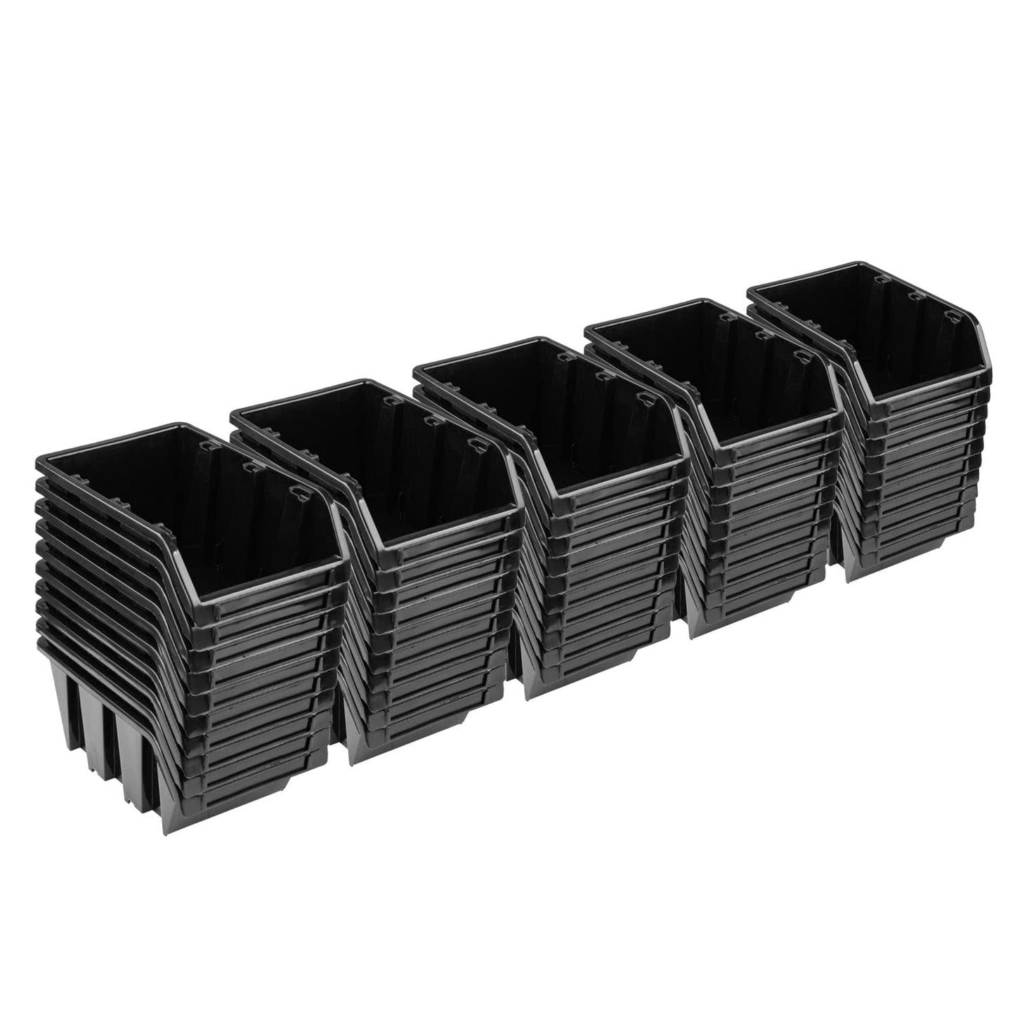 Stapelboxen Set, 50x Schwarz