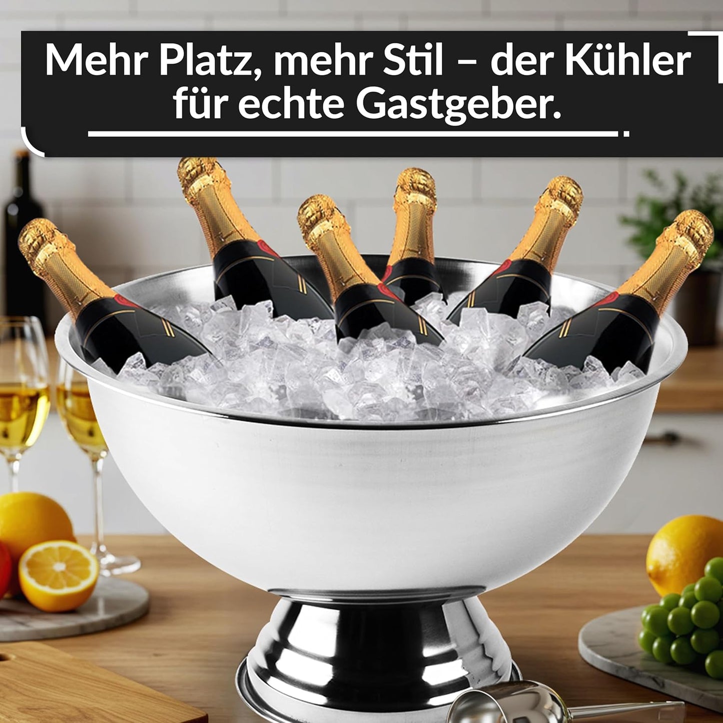 Champagnerkühler, Silber poliert