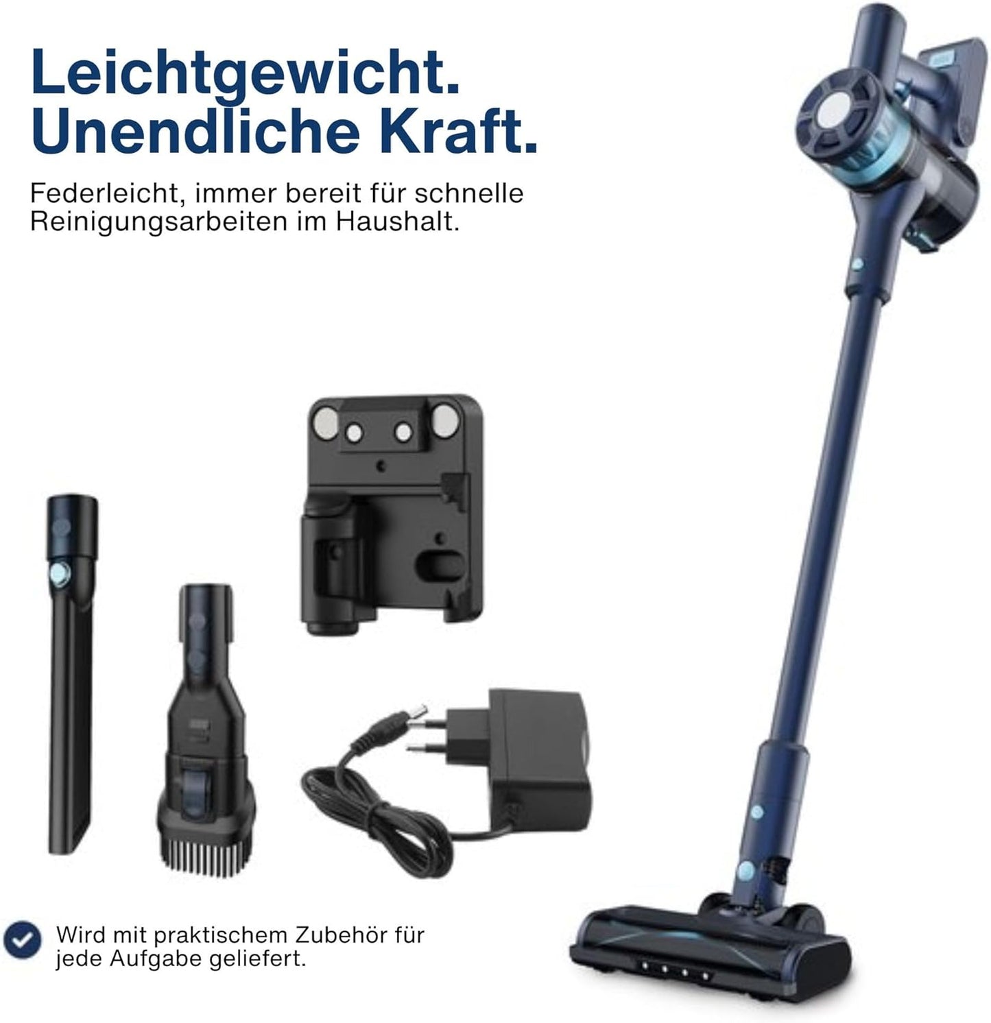 Kabelloser Akku-Stielstaubsauger 200W 22 kPa