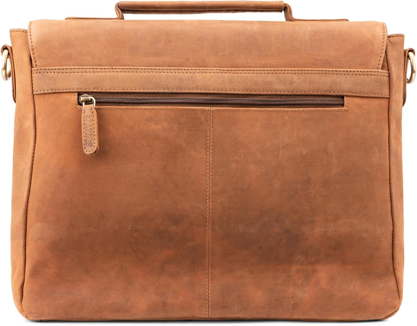 Vintage Leder-Umhängetasche, Texas Fox