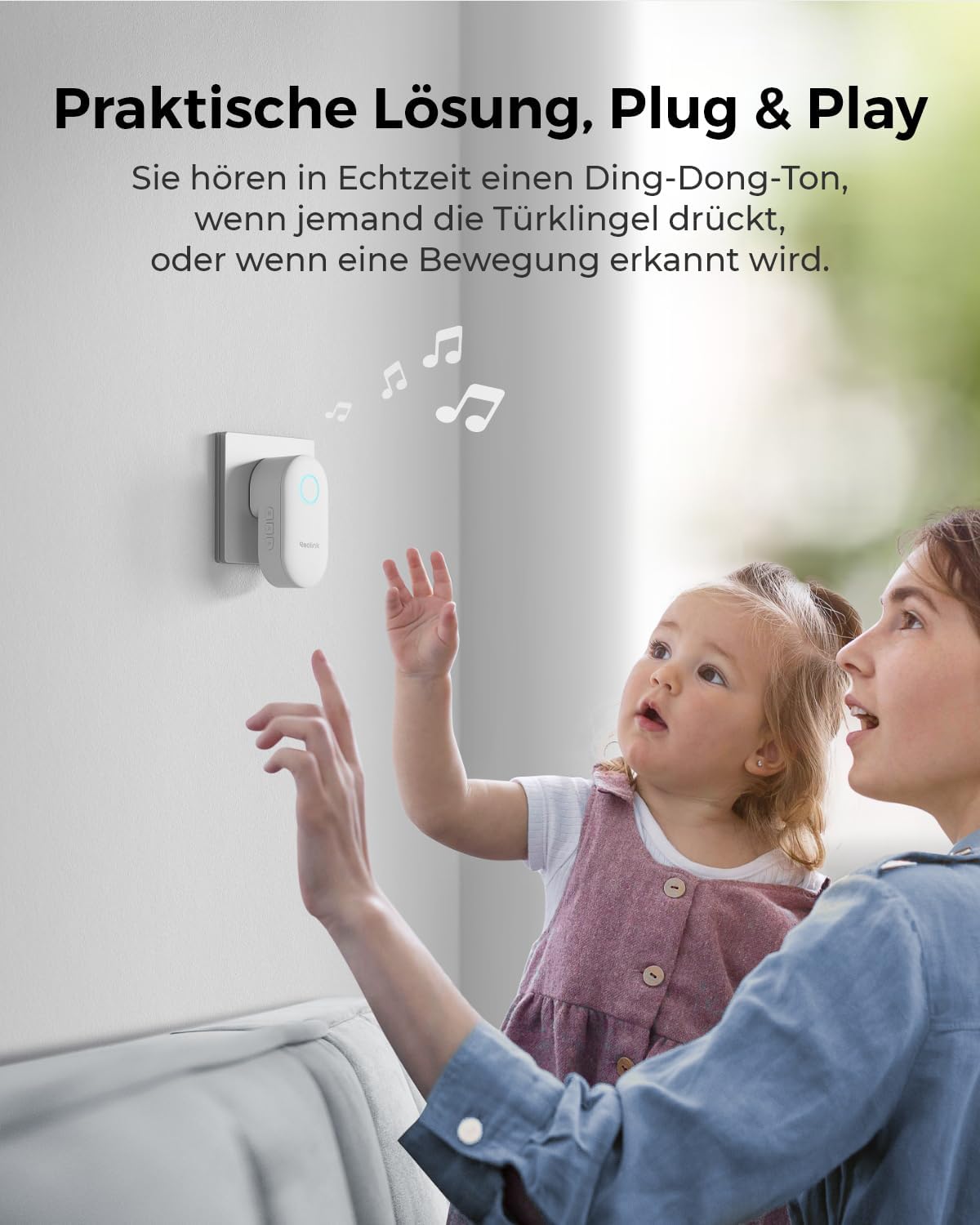 Chime Plus für Video-Türklingel WiFi/PoE mit Hardware V2 od. höherer Version, Weiss