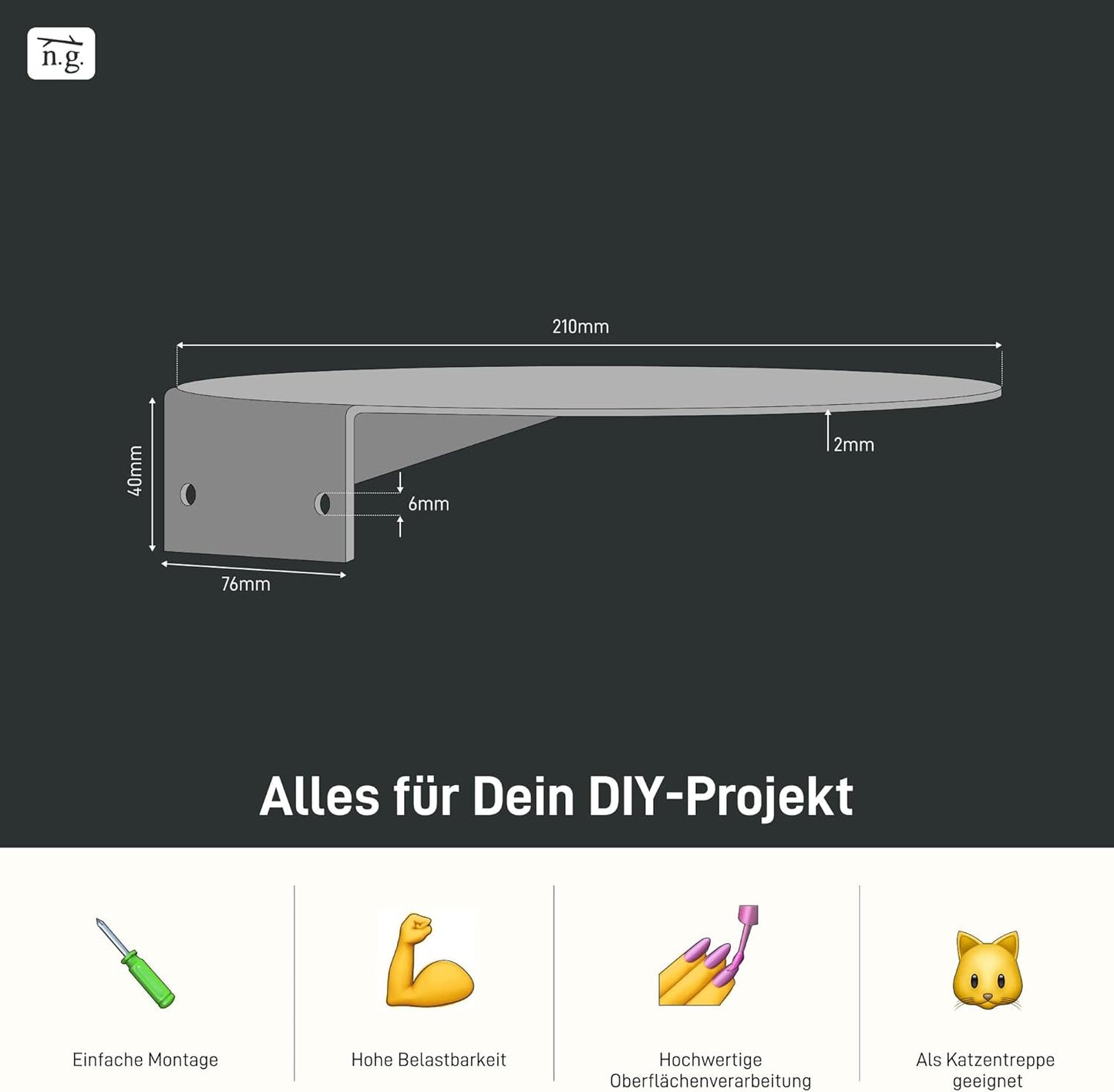 Wall Stair Dot Wandstufe, ohne Kork Grau