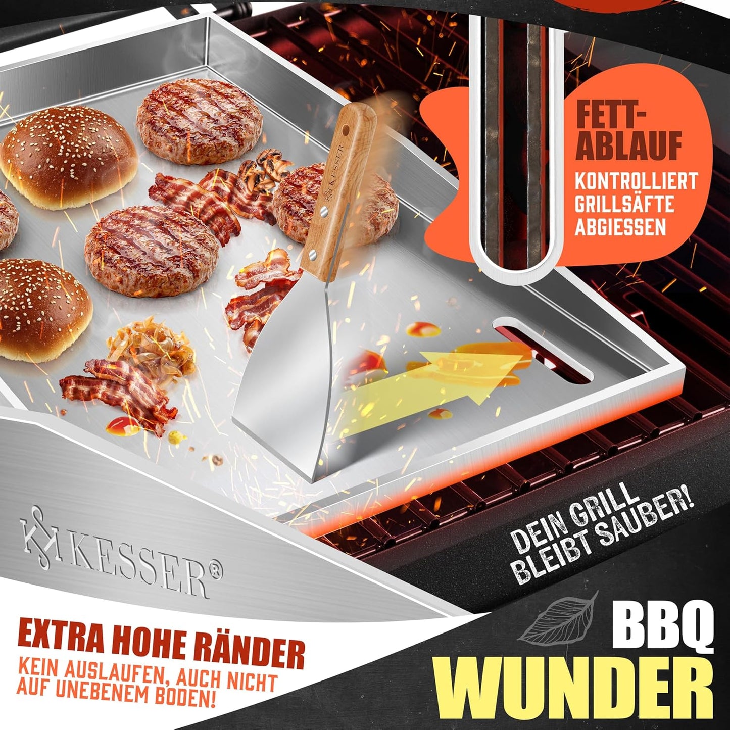 Grillplatte Plancha, Plancha Edelstahl