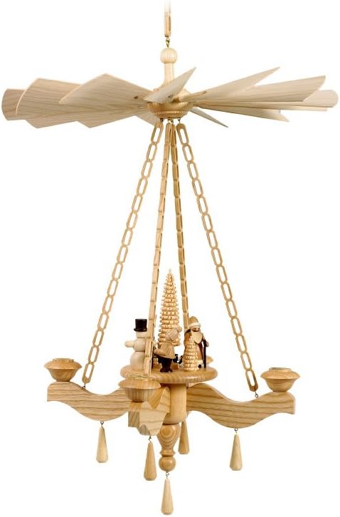 Deckenpyramide Weihnacht mit Ringelbaum (inkl. Teelichtaufstecker)