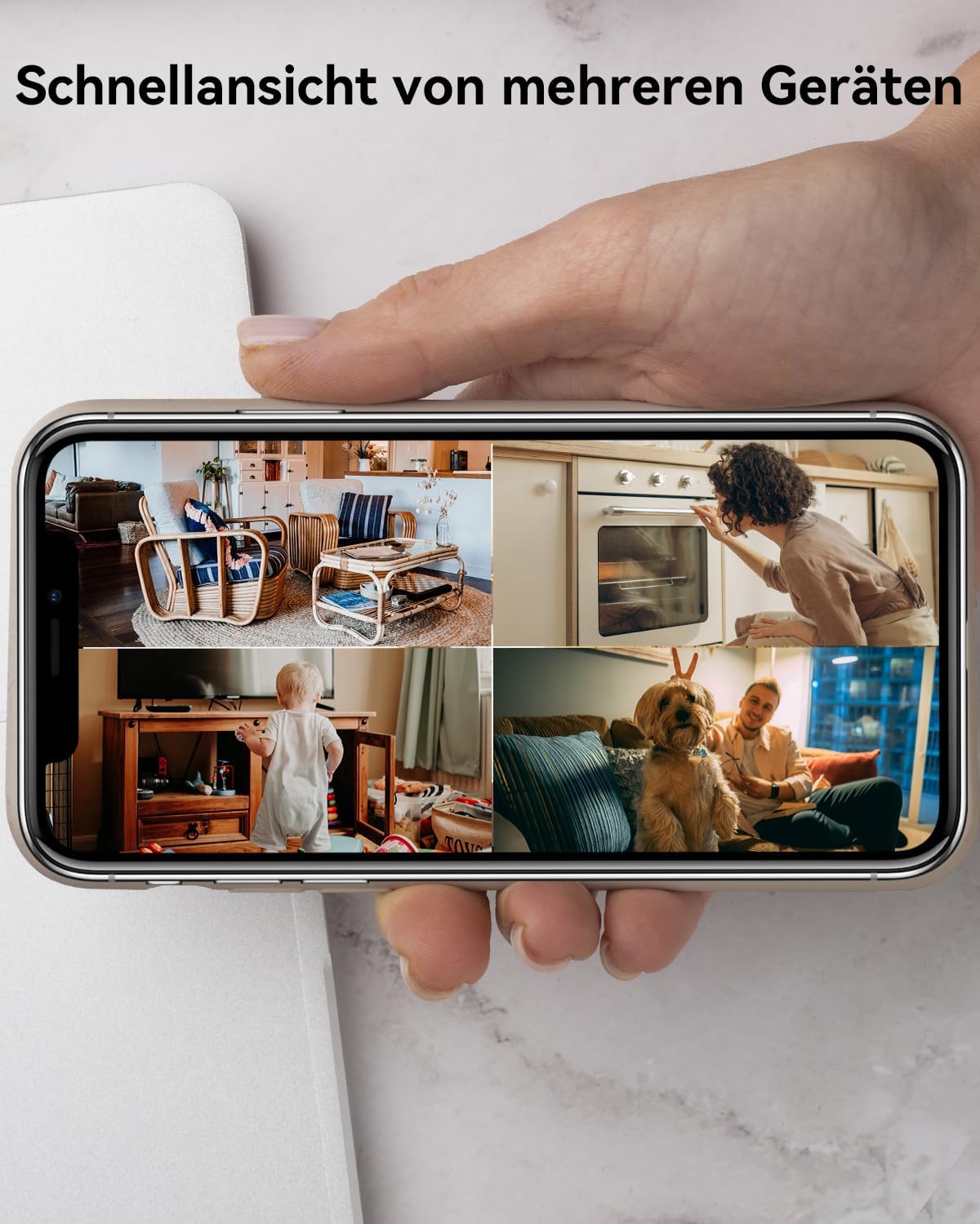 Überwachungskamera mit AI-Erkennung und Nachtsicht, 3k 5mp 1pack