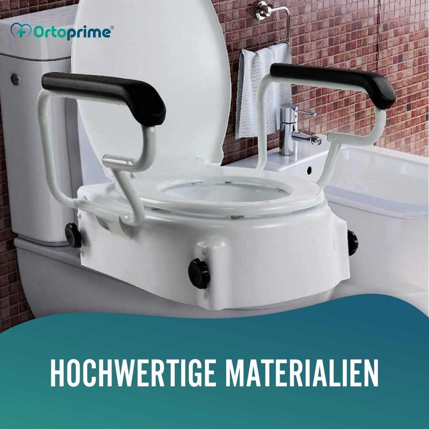 Toillettensitzerhöhung mit Armlehnen