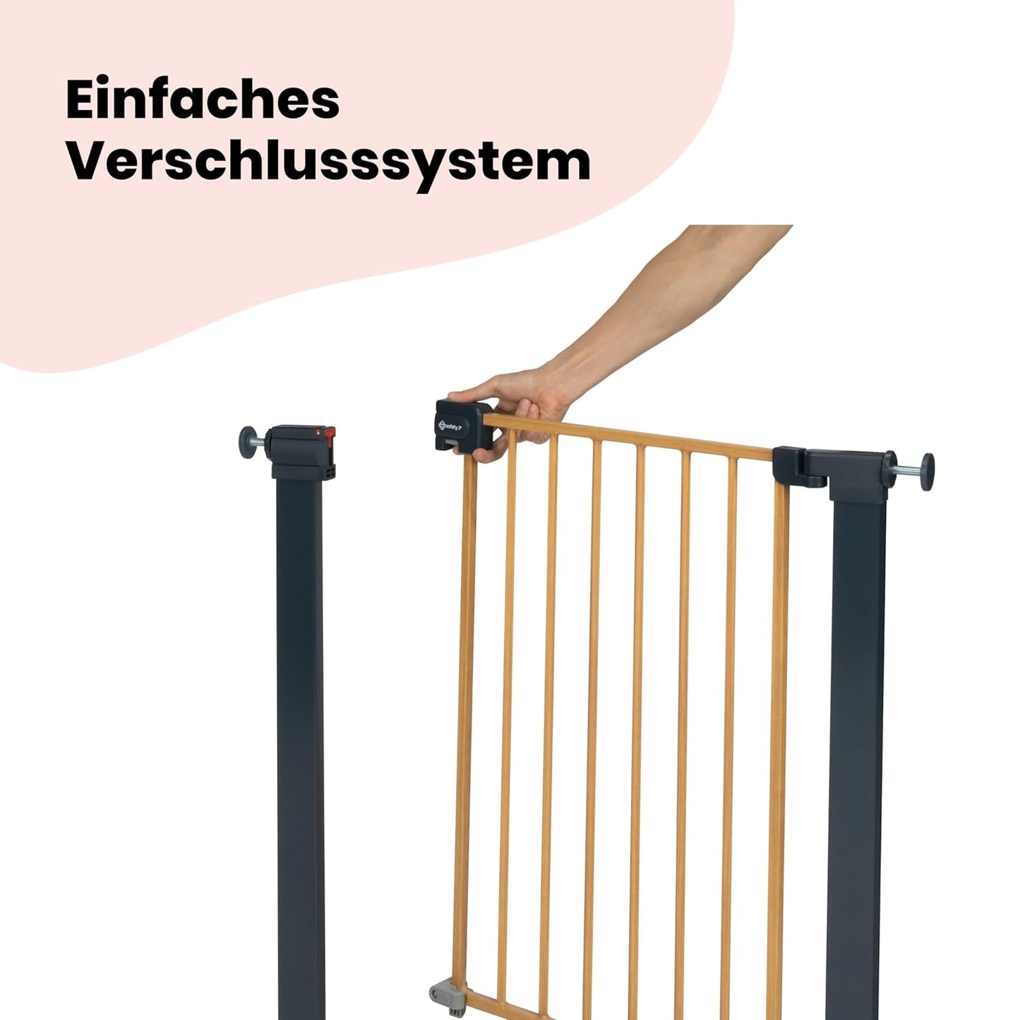 Treppenschutzgitter Easy Close (73-108 cm), Holz-effekt Easy Close Wood
