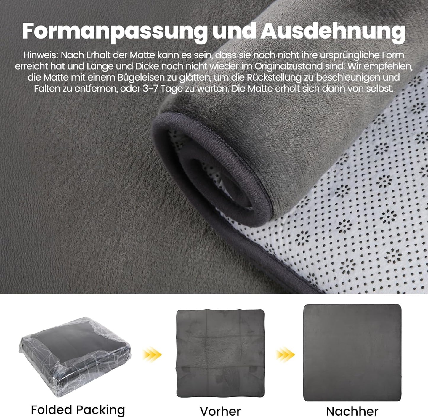 Krabbelmatte, Dunkelgrau 150cmx180cm