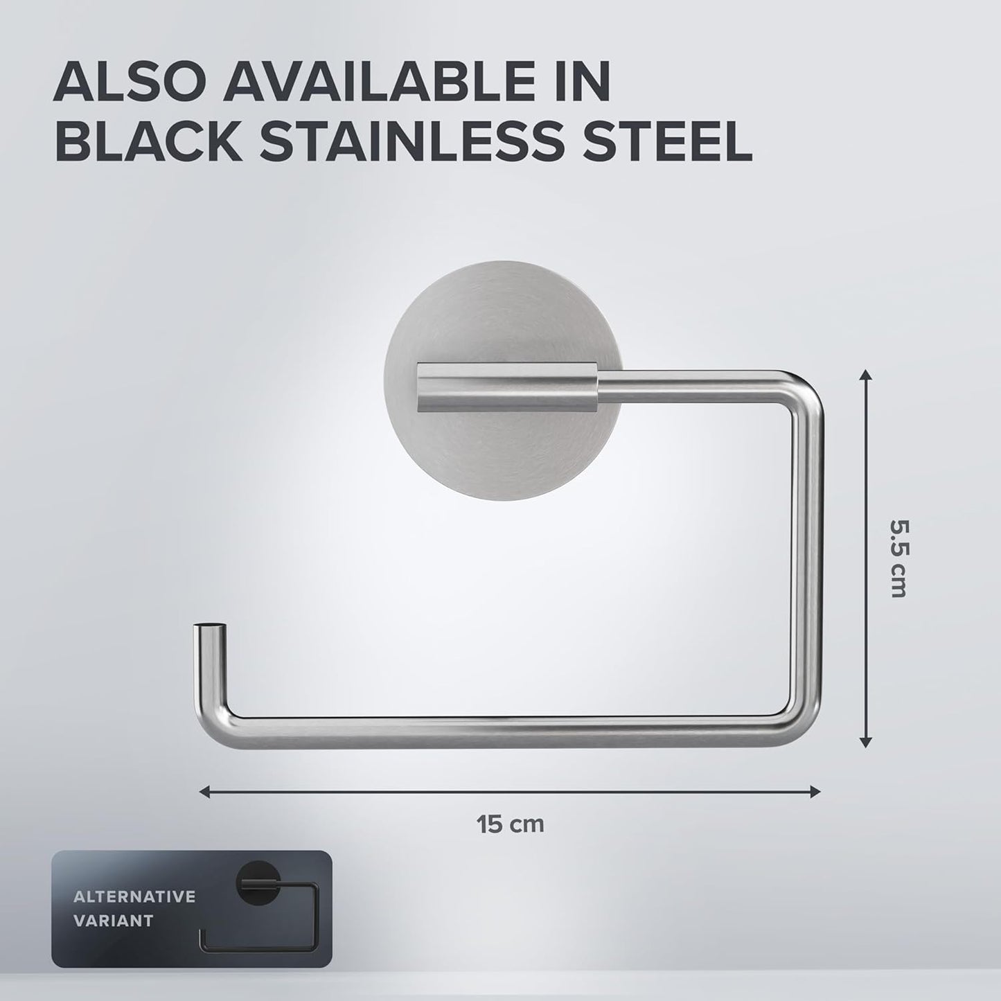 Toilettenpapierhalter, Silber Zum Kleben