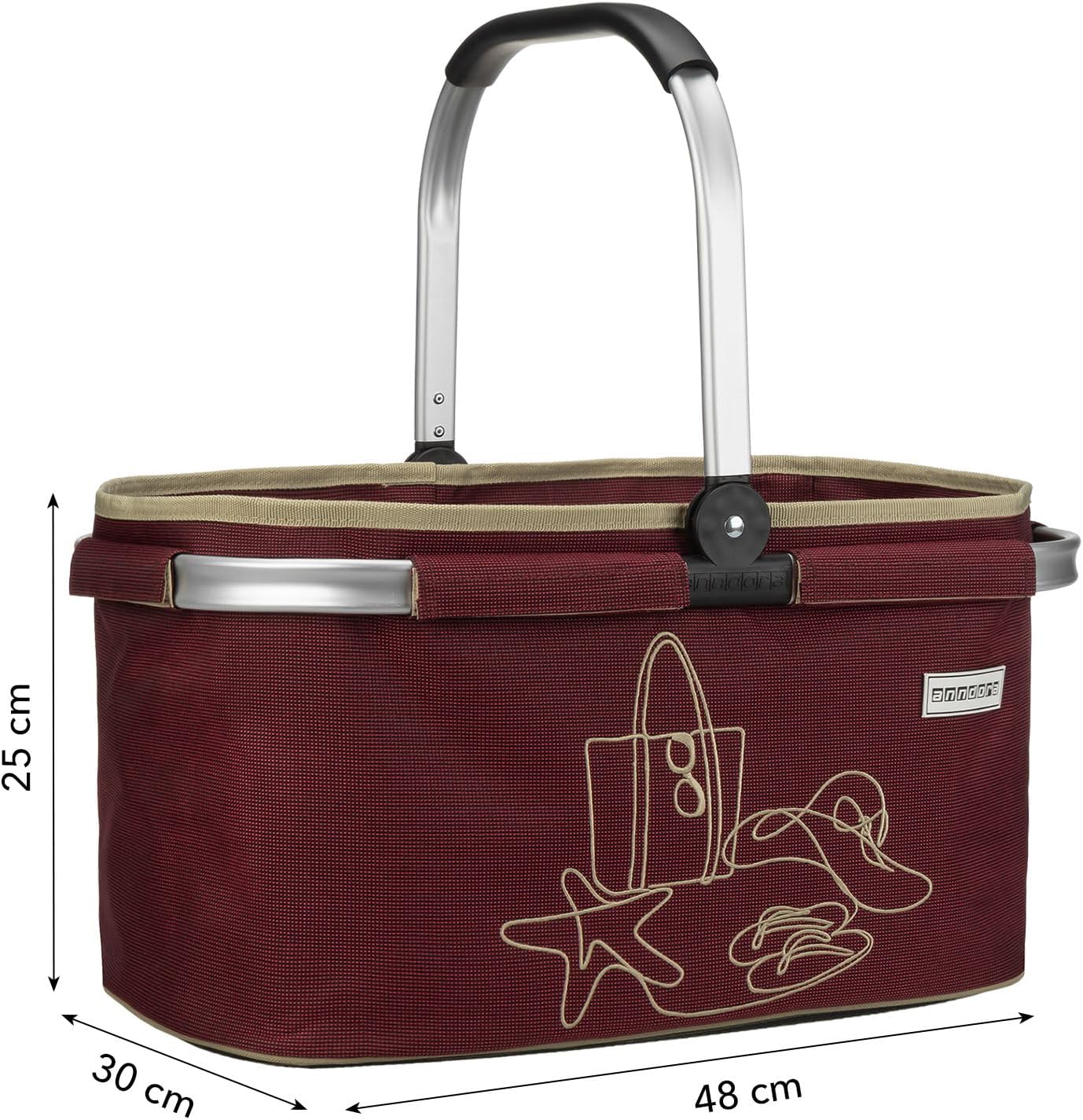 Einkaufskorb RUBY RED, Rubinrot