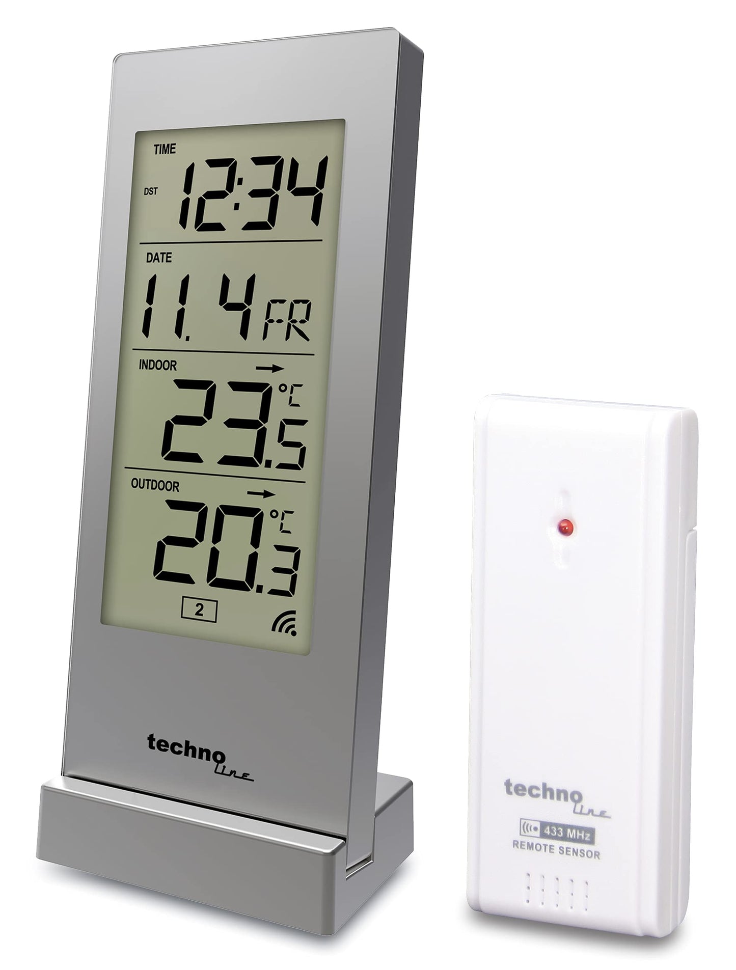 Funk-Wetterstation mit Aussensensor WS9767, WS9767 silber