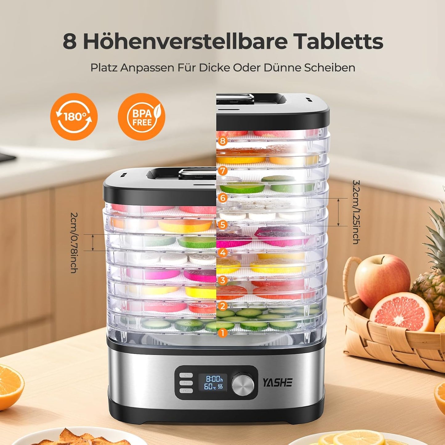 8-Etagen Dörrautomat