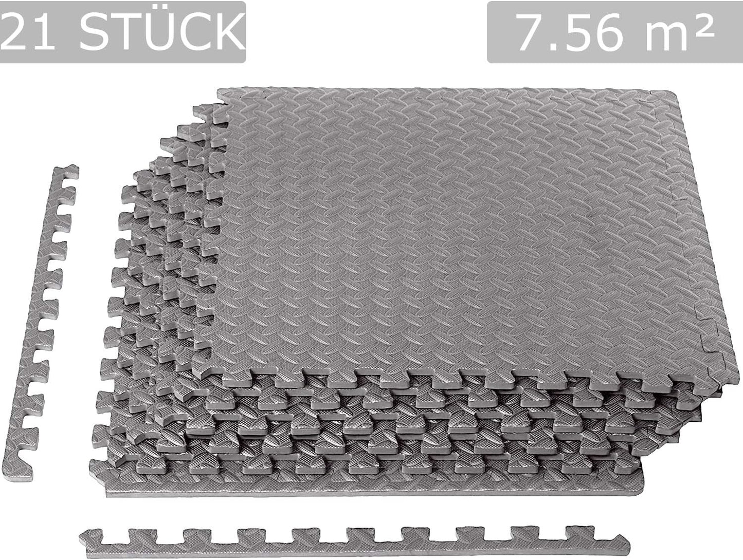 Bodenschutzmatten-Set, Anthrazit 60L x 60B x 1D cm
