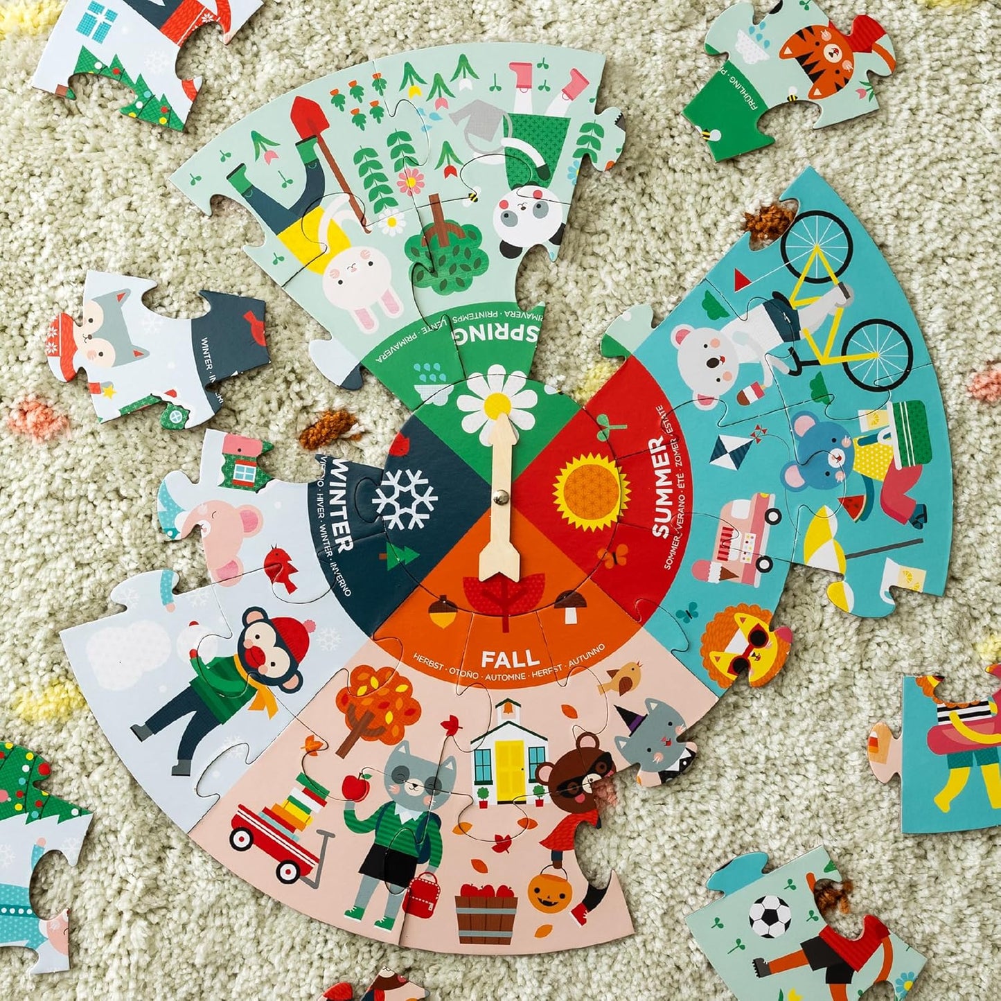 4 Jahreszeiten Bodenpuzzle