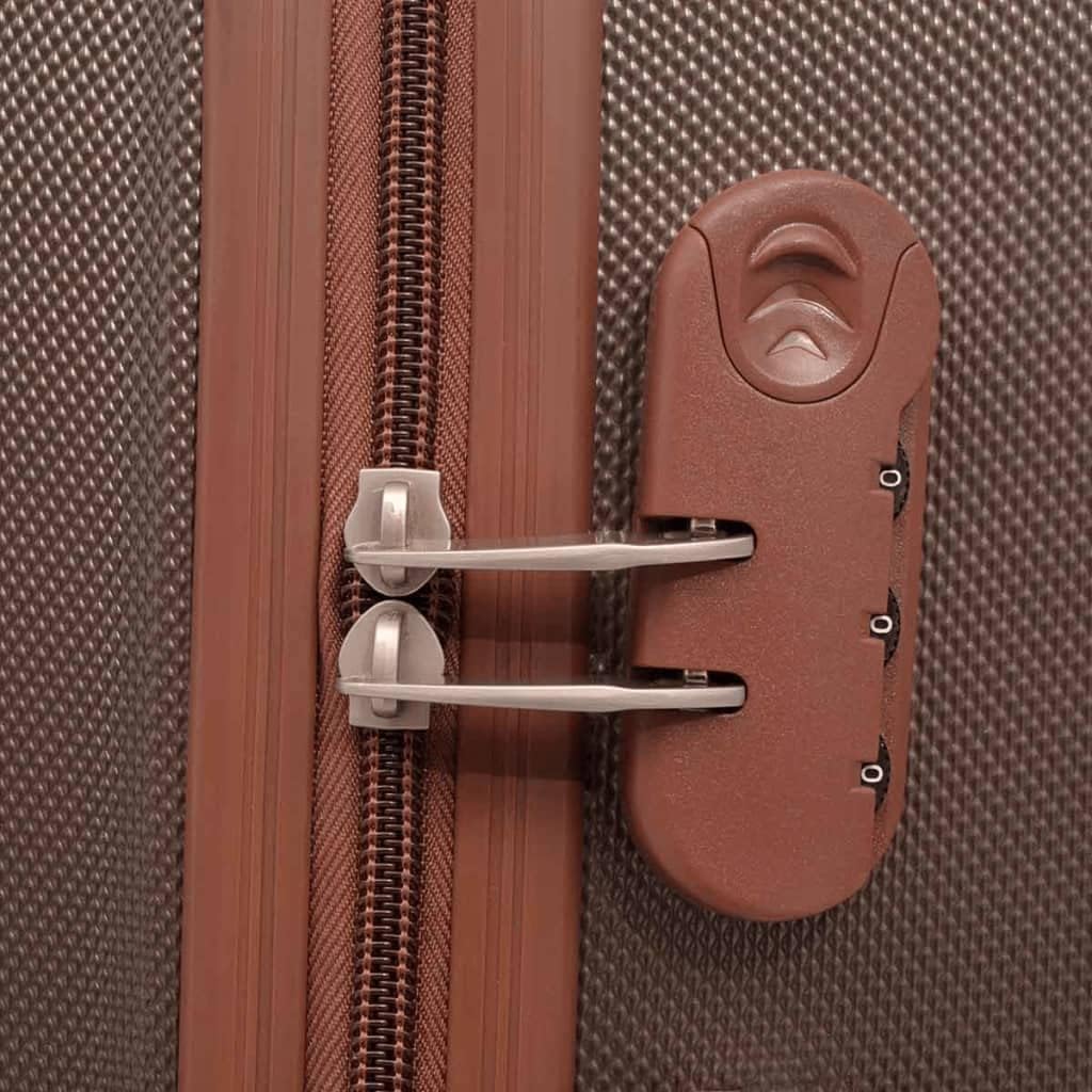 4-teiliges Kofferset, Kaffeebraun