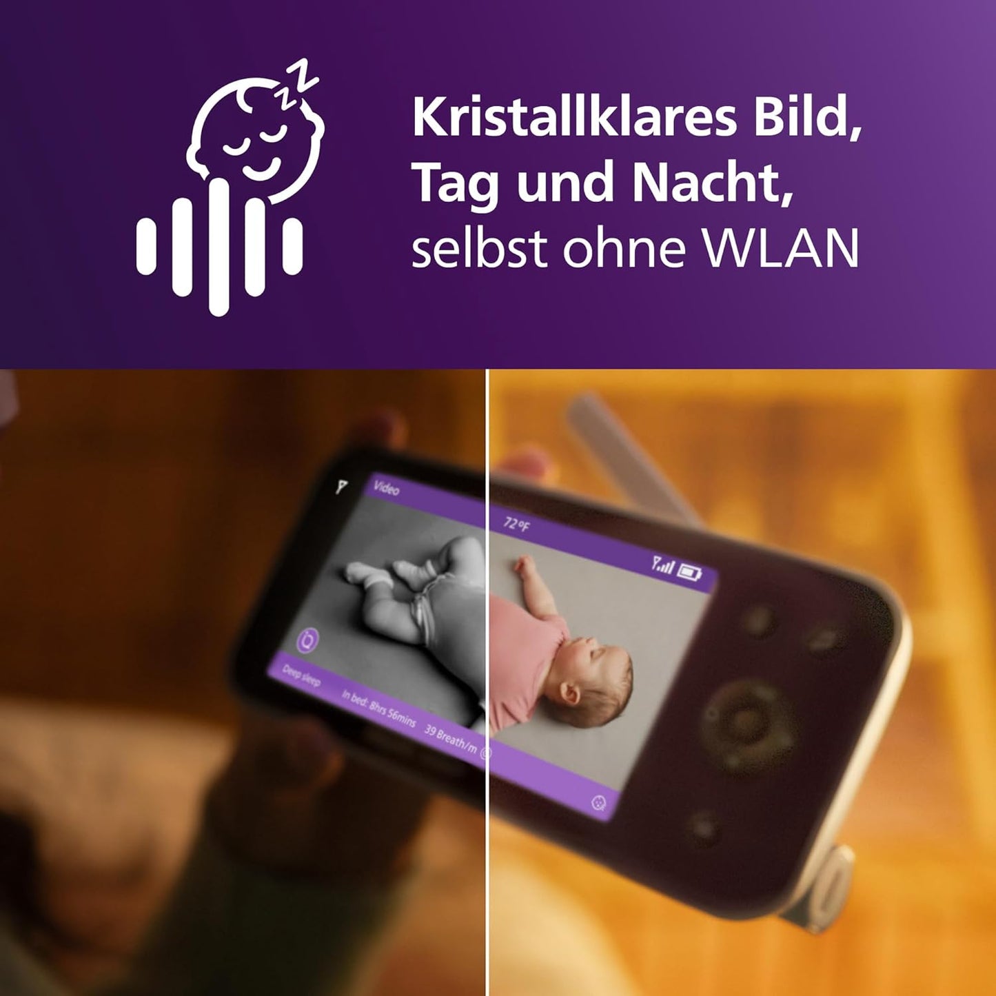 Sense IQ Videophone mit Schlaf-Tracking, SCD973/26