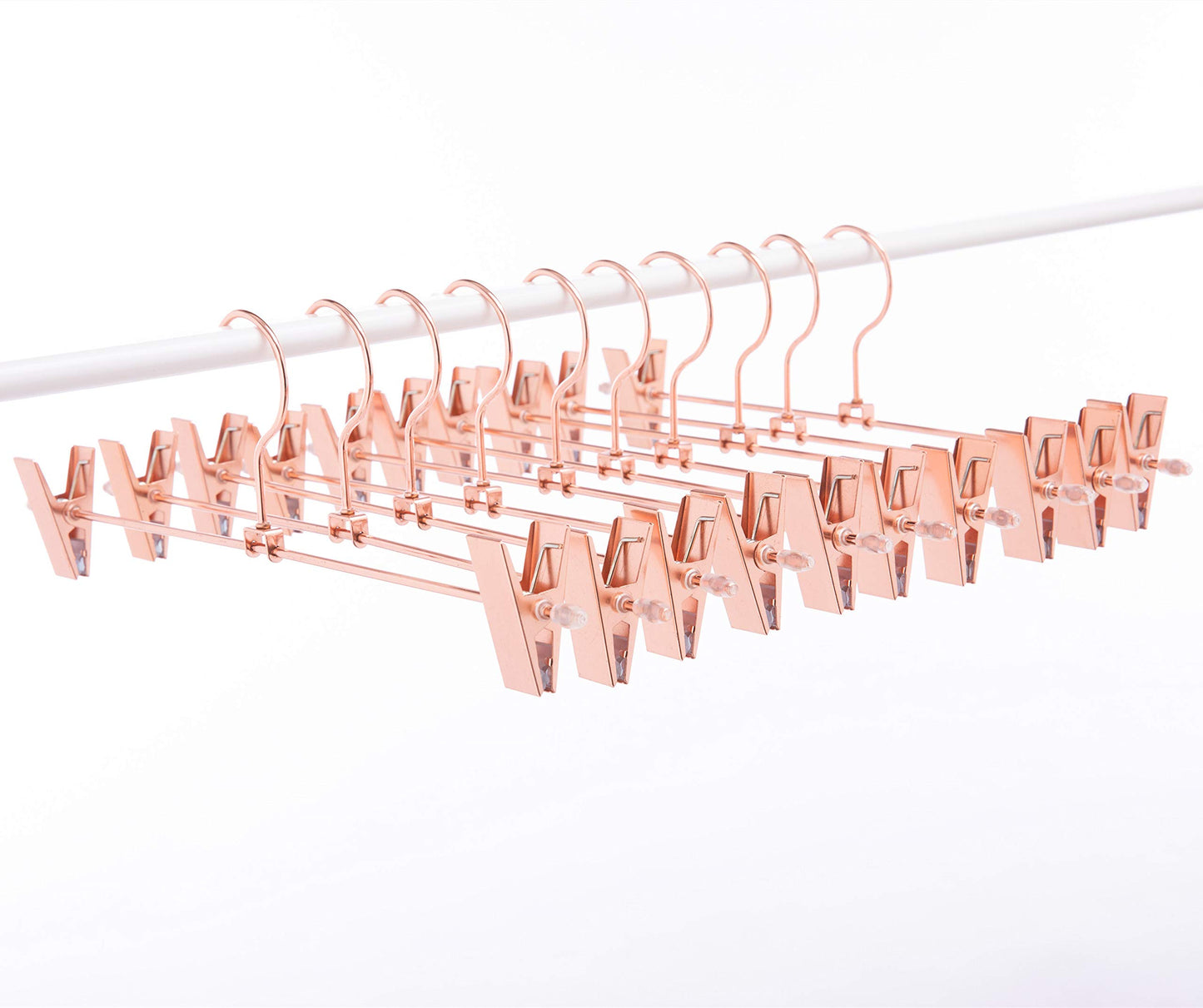 10er-Set Metallbügel, Rose Gold Copper Color- Skirt Hanger 10
