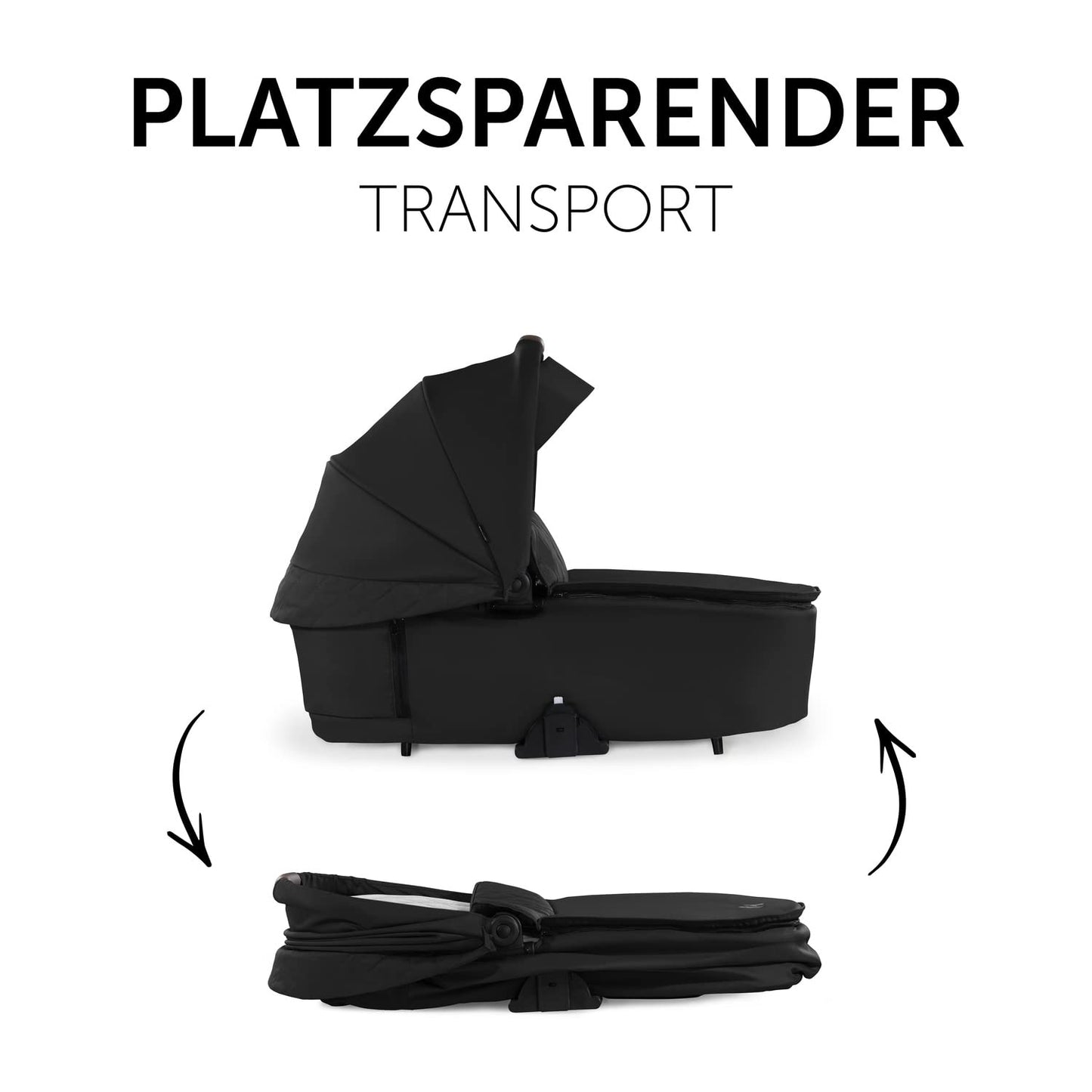 Babywanne Walk N Care mit Memory-Knöpfen für Kinderwagen, Black Babywanne