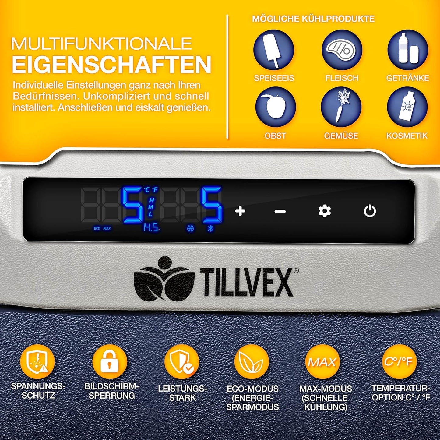 Elektrische Thermobox, 41 Liter Navyblau